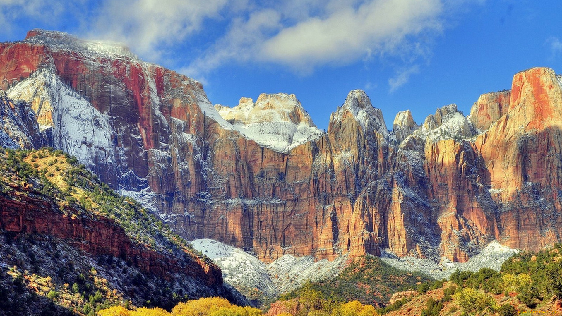 природа, горы, осень, леса