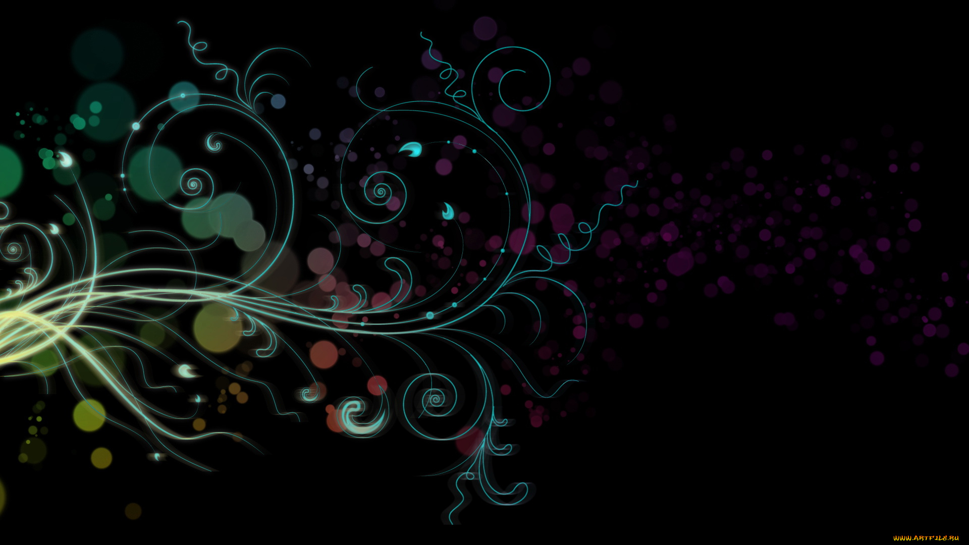 векторная, графика, изгибы, линии