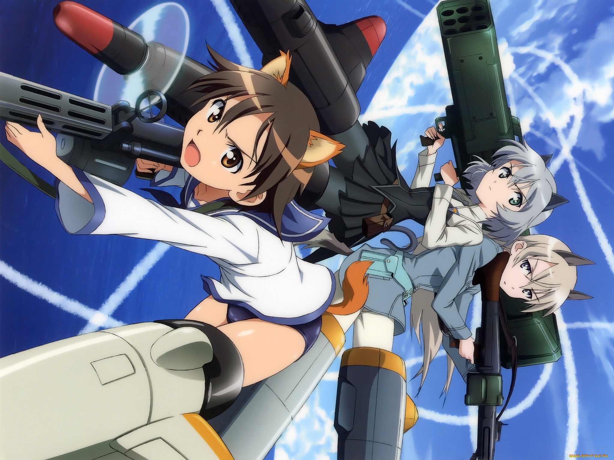 strike, witches, аниме