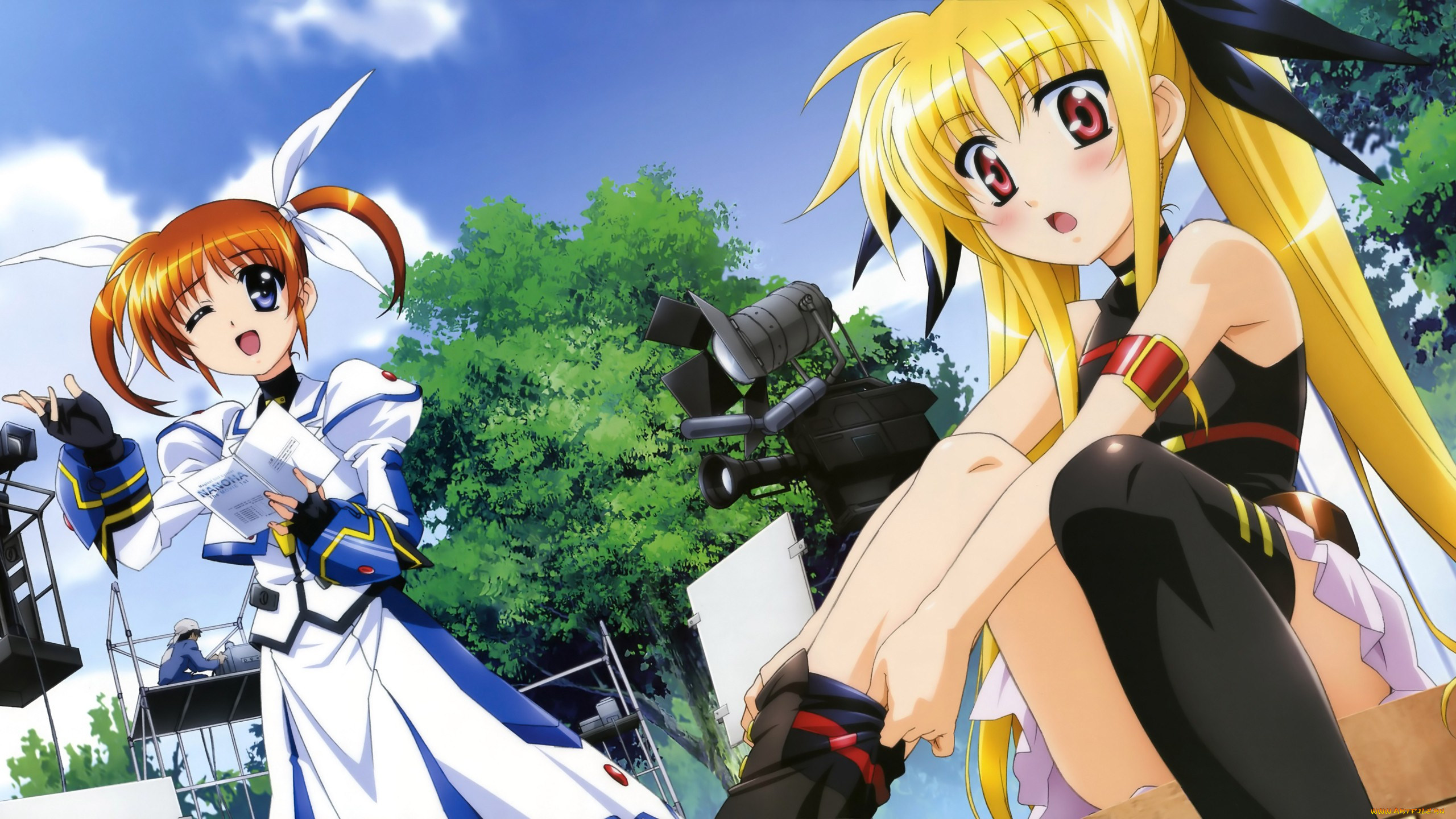 mahou, shoujo, lyrical, nanoha, аниме