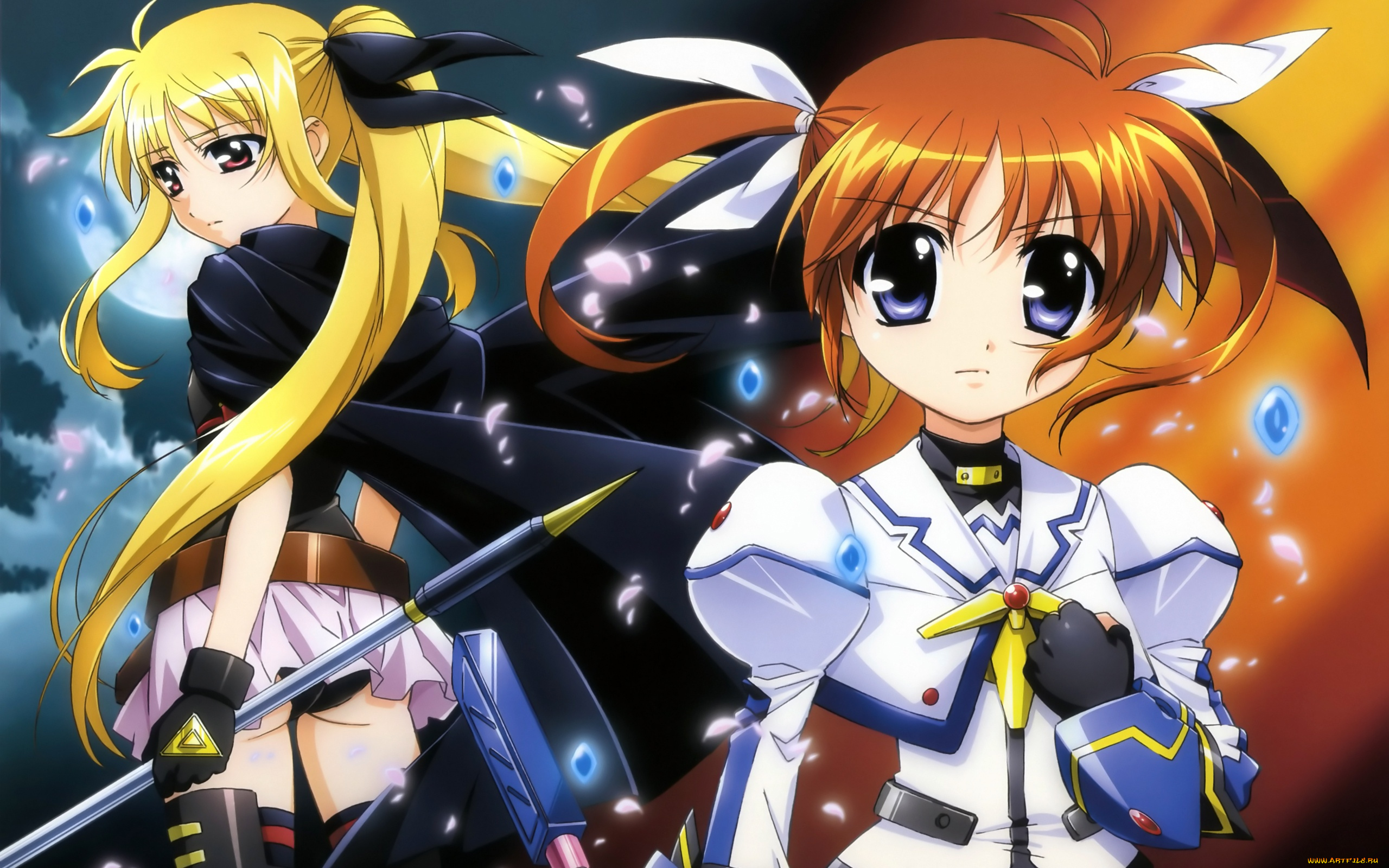 аниме, mahou, shoujo, lyrical, nanoha, madoka, magika