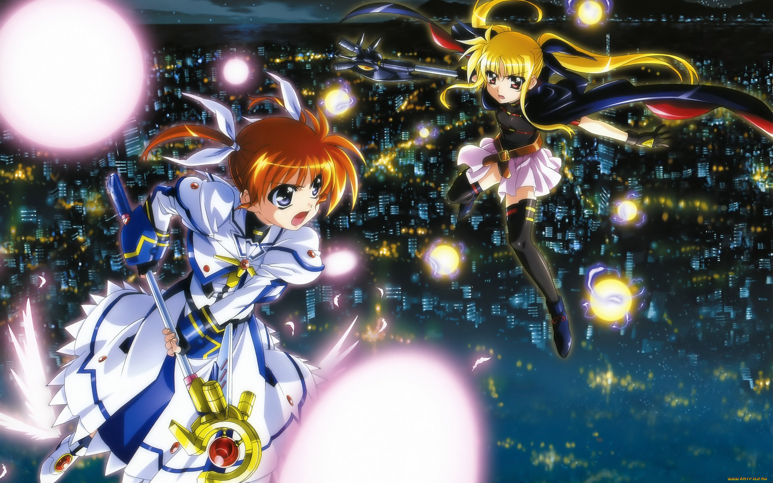 mahou, аниме, shoujo, lyrical, nanoha, madoka, magika