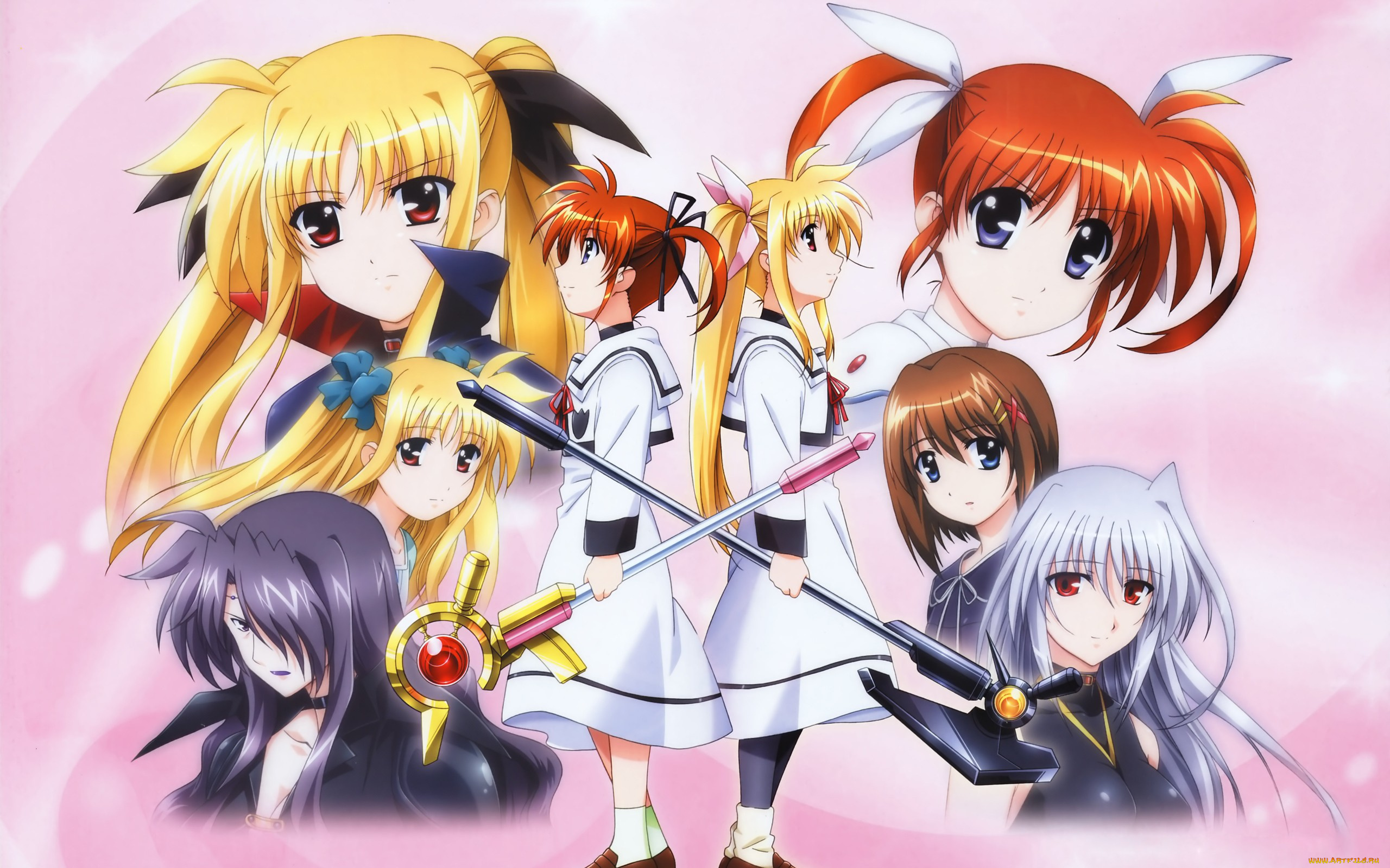 mahou, shoujo, lyrical, nanoha, аниме