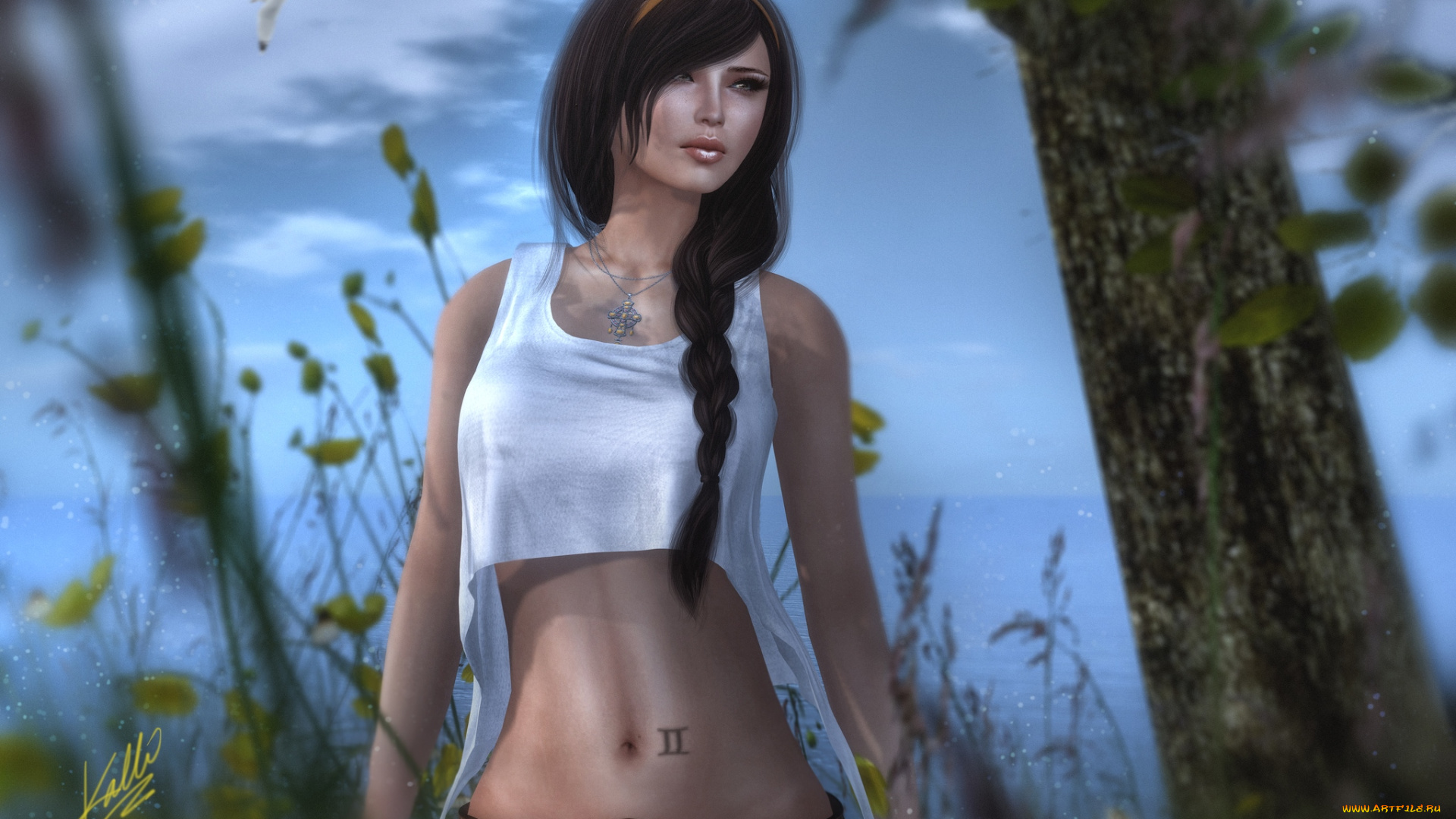 3д, графика, people, люди, брюнетка