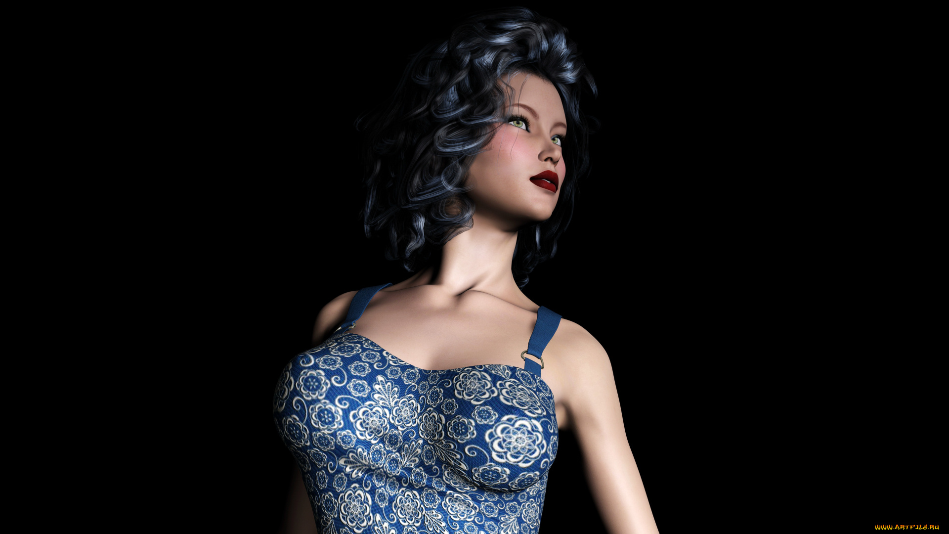 3д, графика, people, люди, платье, девушка