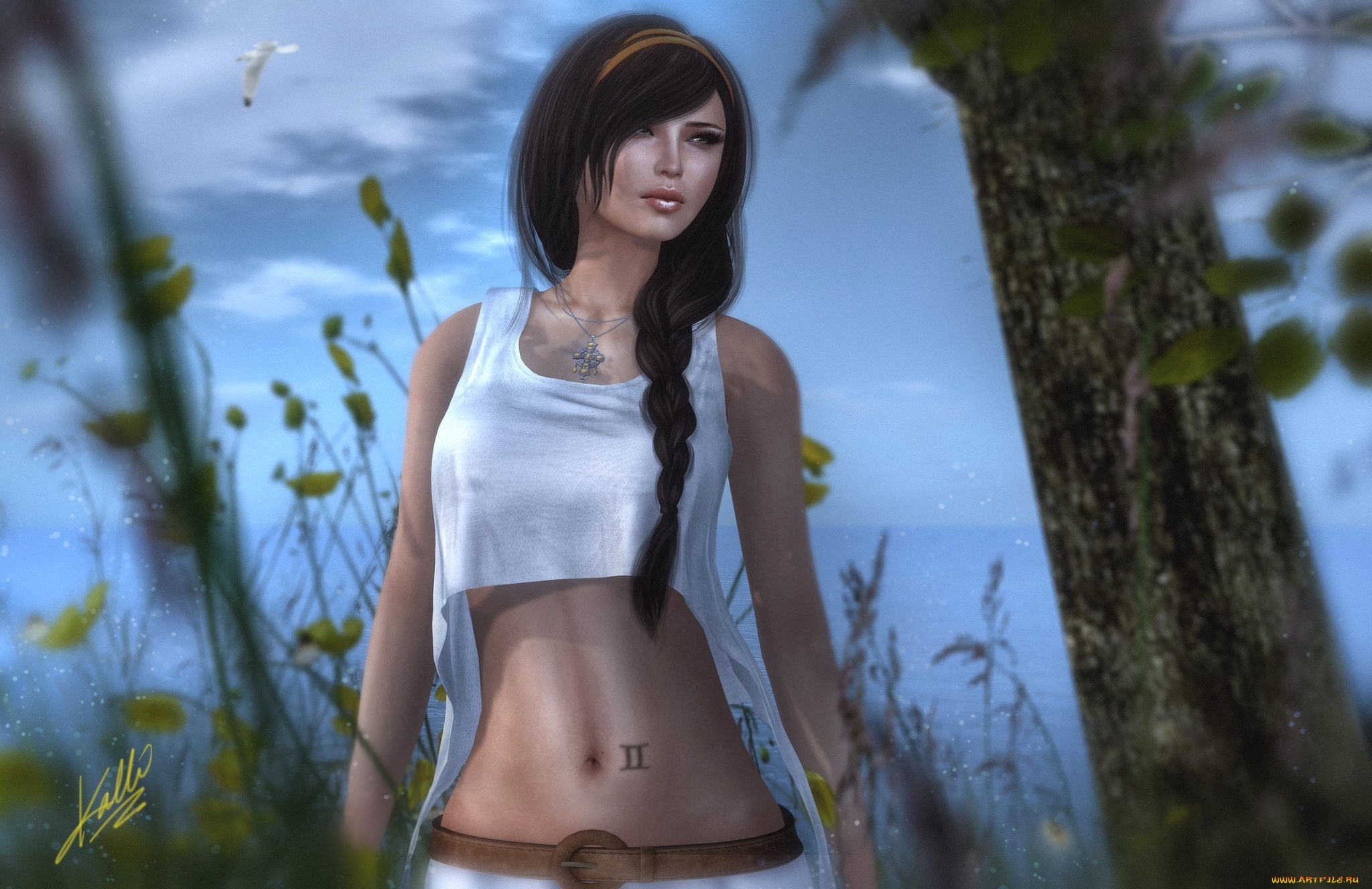 3д, графика, people, люди, брюнетка