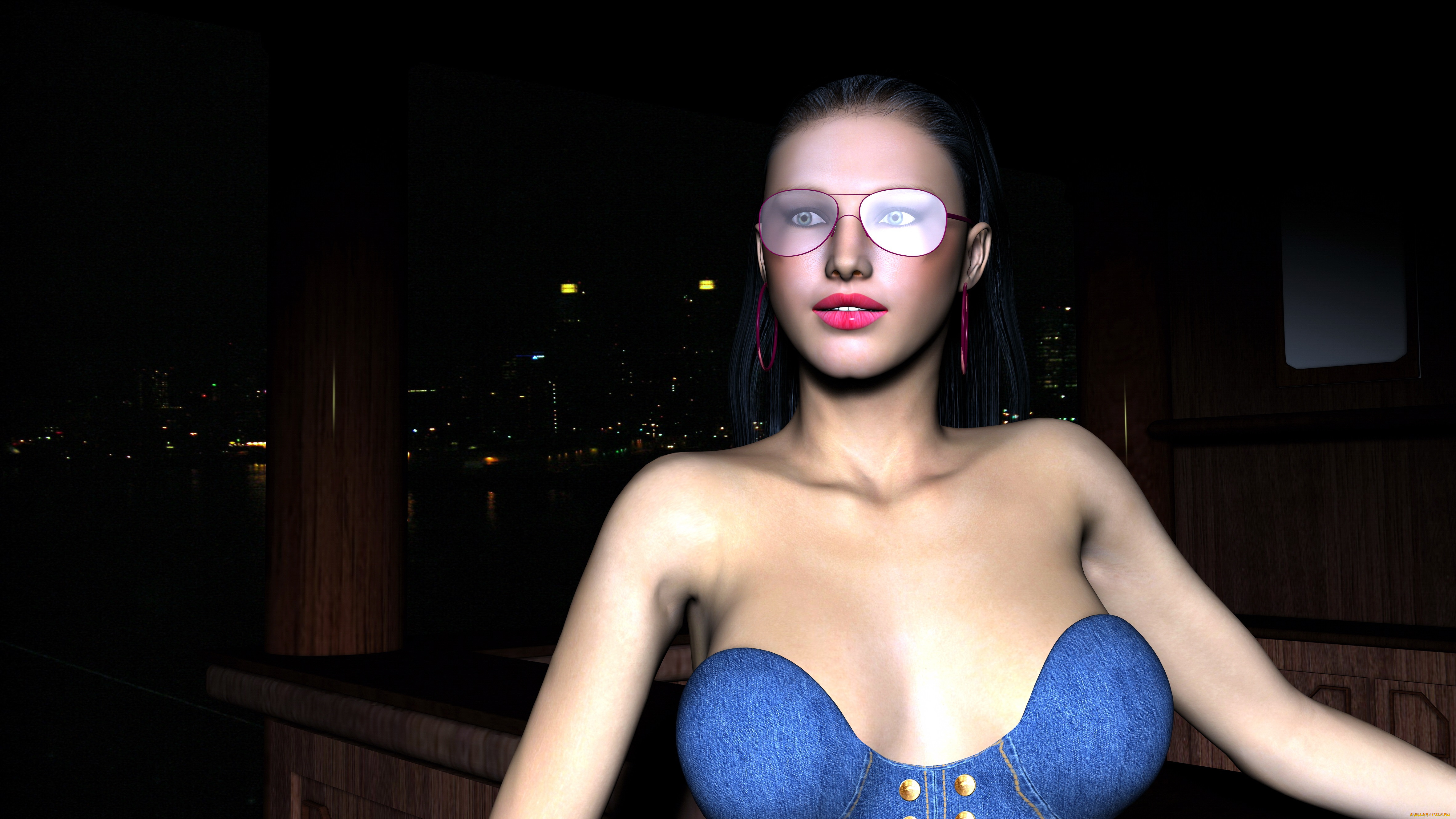 3д, графика, people, люди, девушка, очки