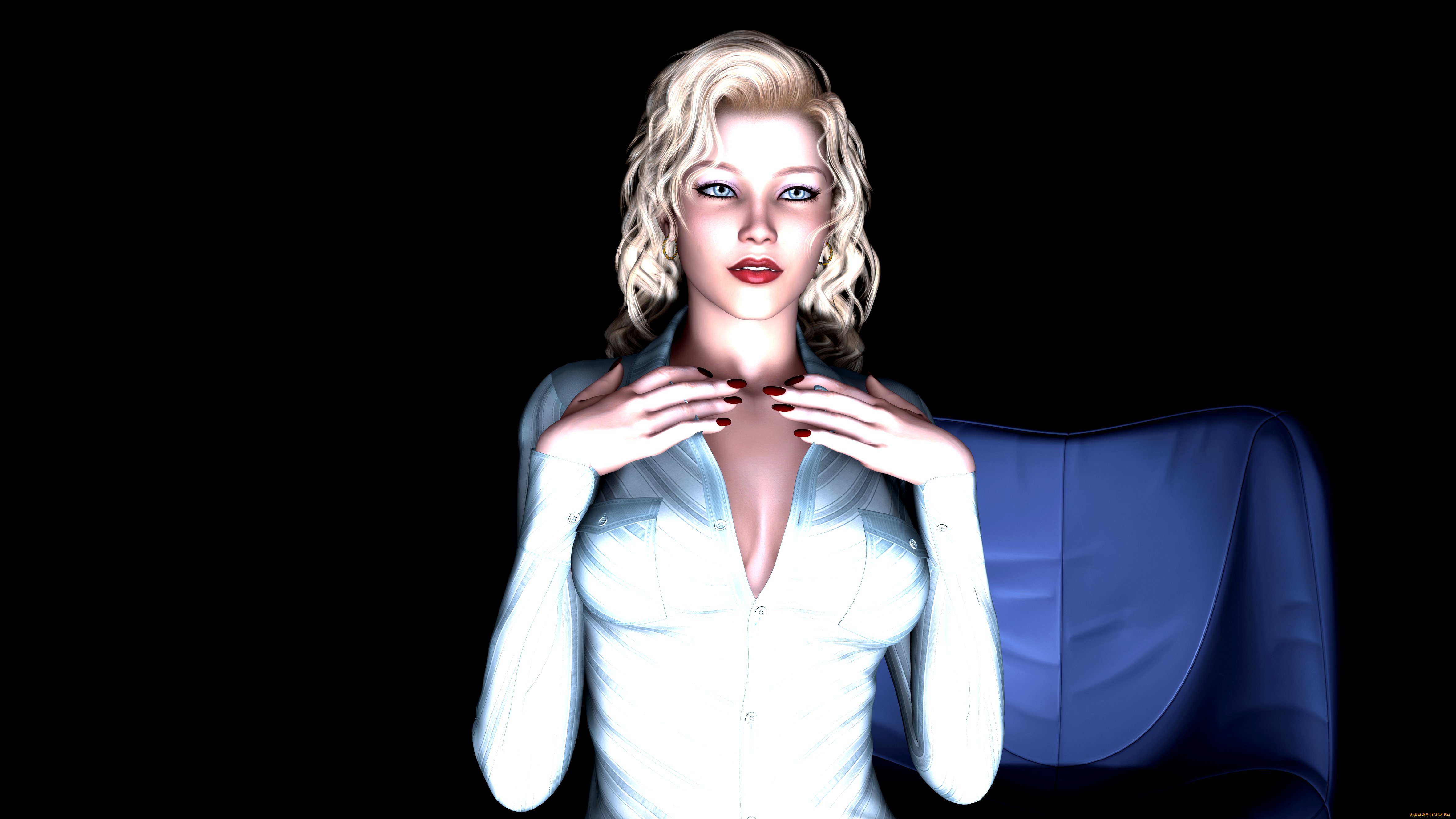 3д, графика, people, люди, девушка, взгляд