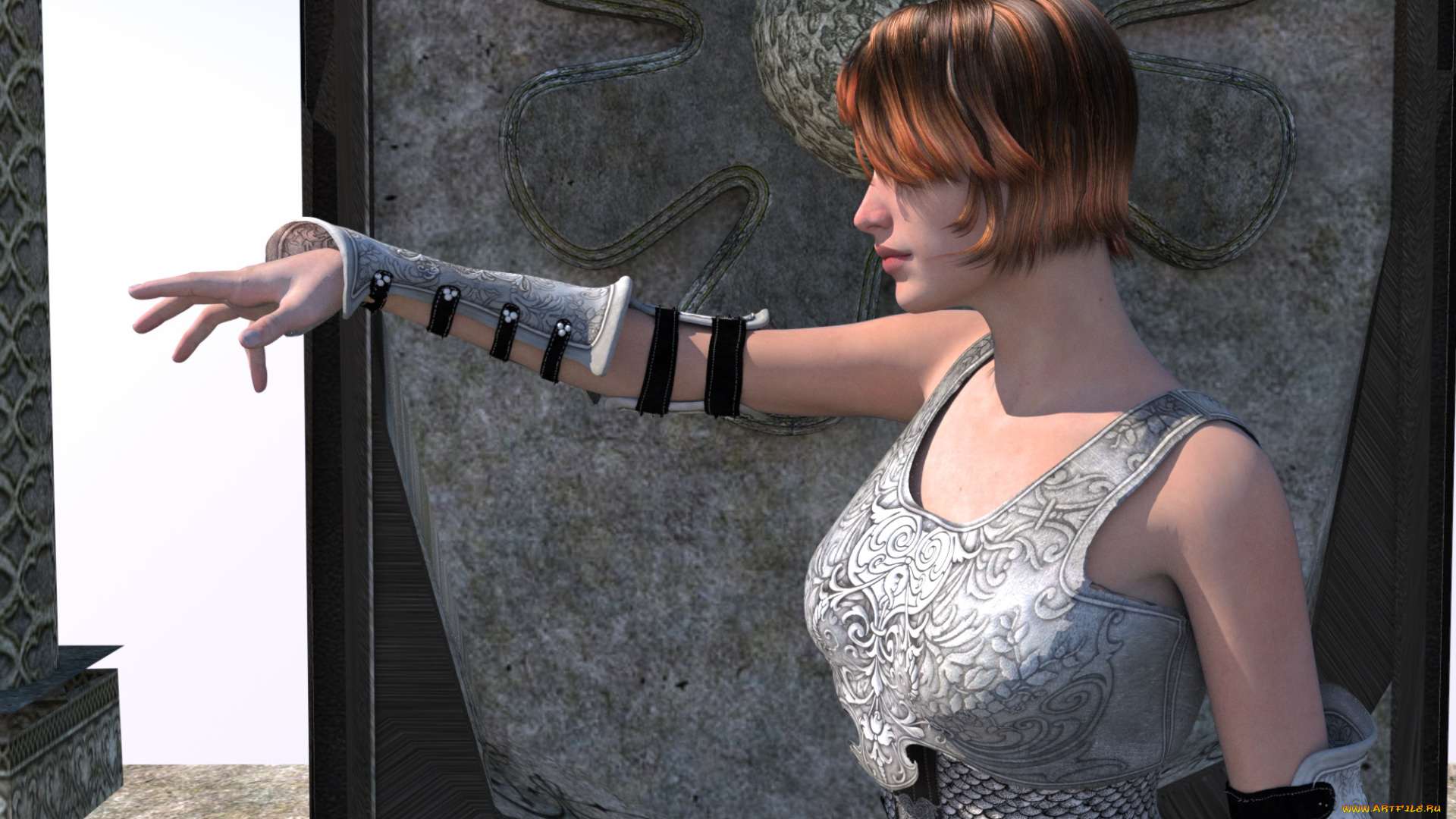 3д, графика, фантазия, , fantasy, взгляд, девушка