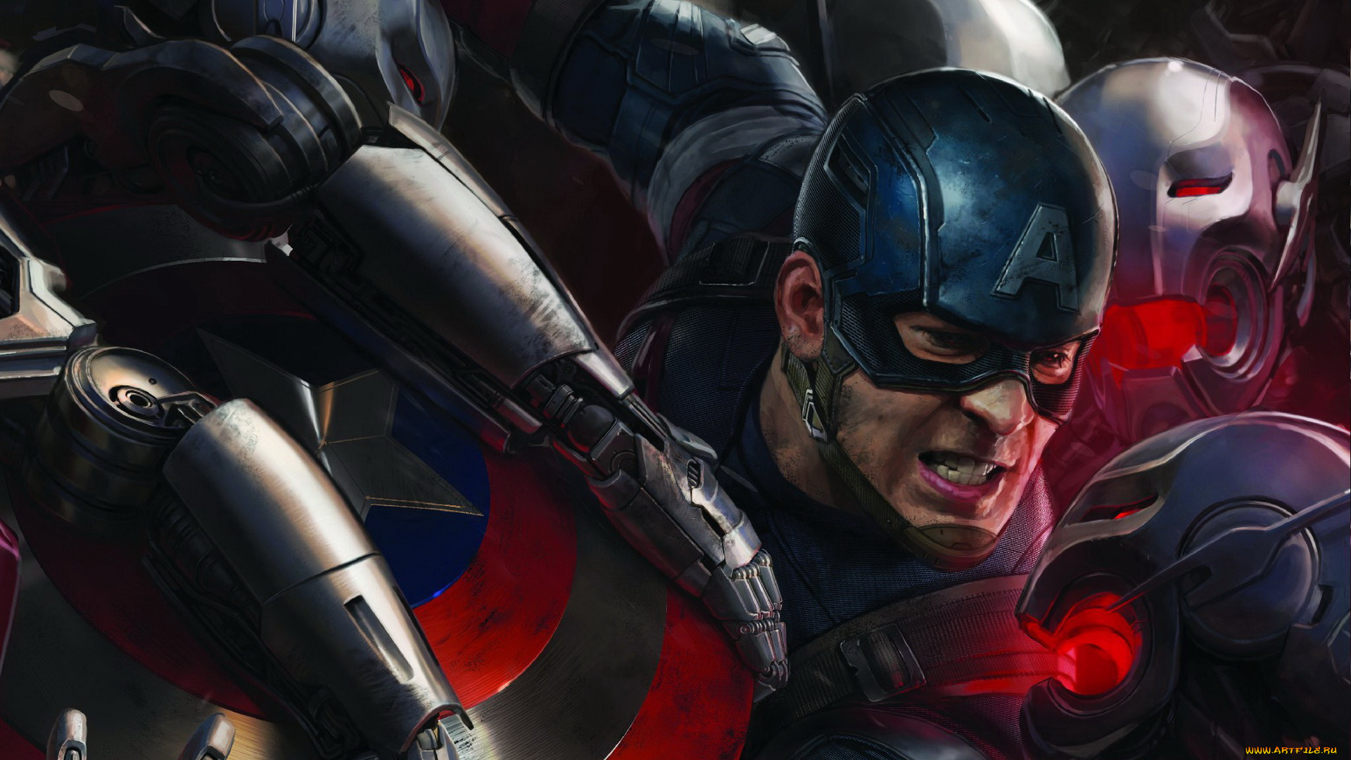 avengers, , age, of, ultron, рисованные, кино, бой