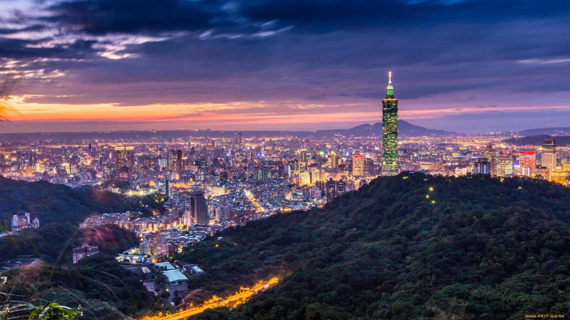 города, тайбэй, , тайвань, панорама