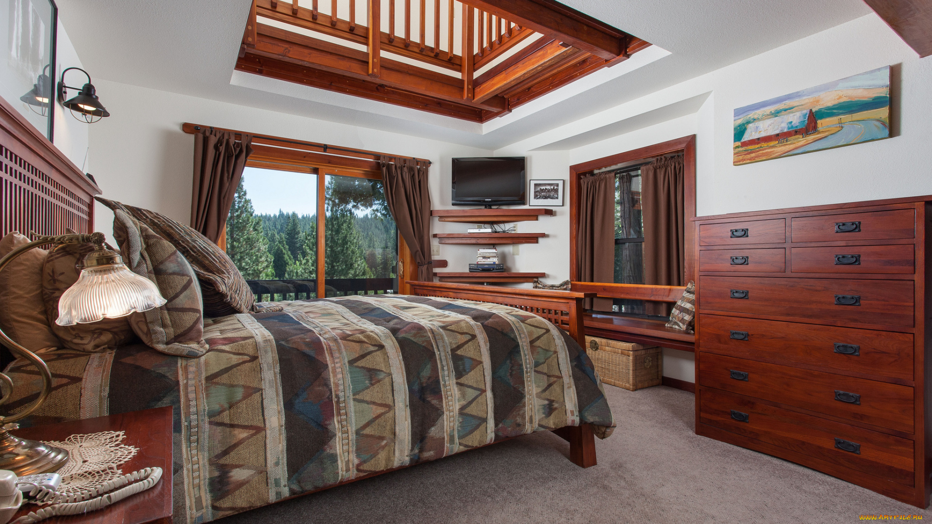 интерьер, спальня, кровать