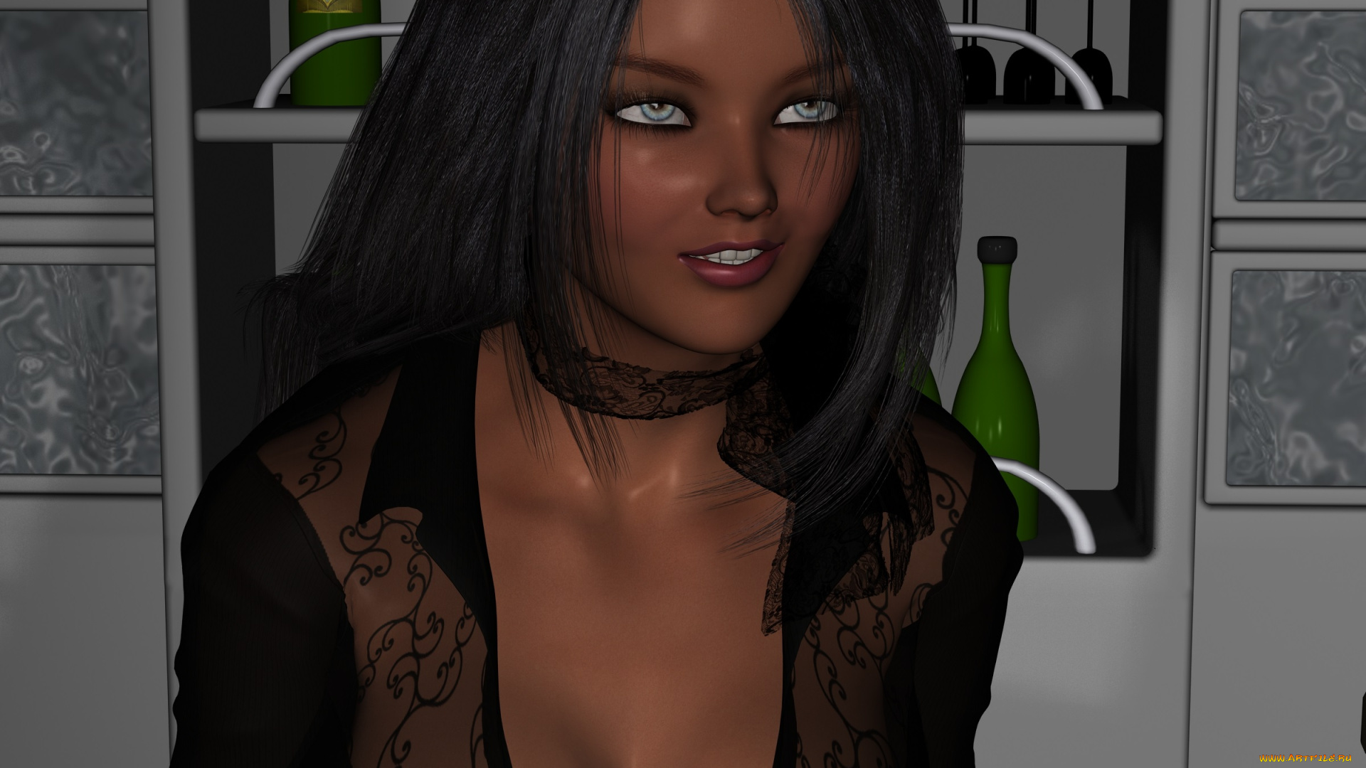 josie, 3д, графика, люди, , people, девушка, взгляд