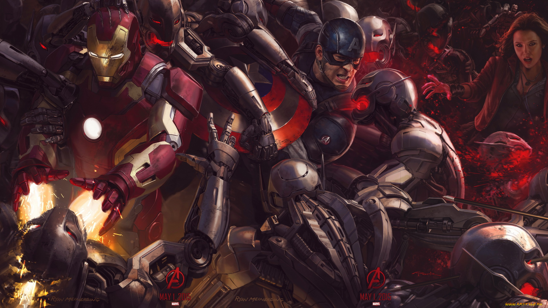 рисованные, кино, бой