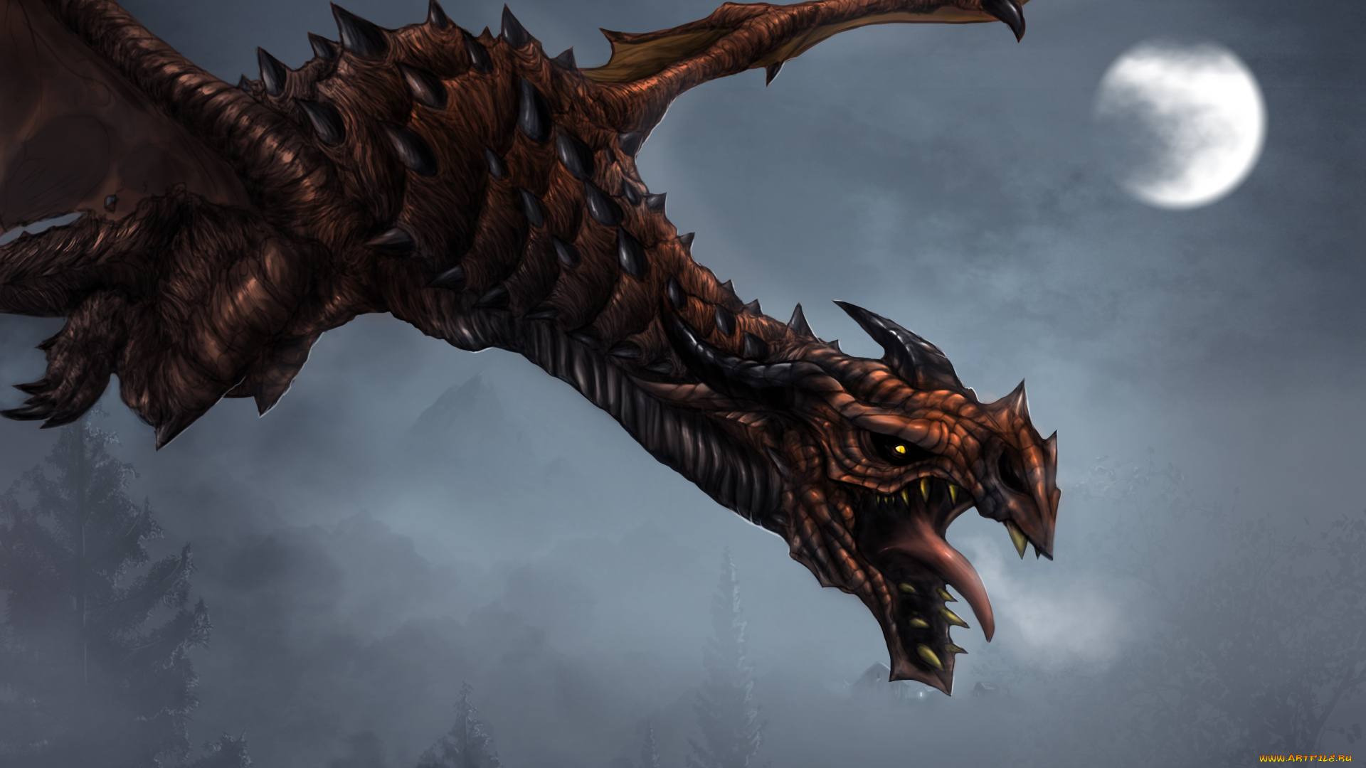 рисованные, животные, , сказочные, , мифические, дракон