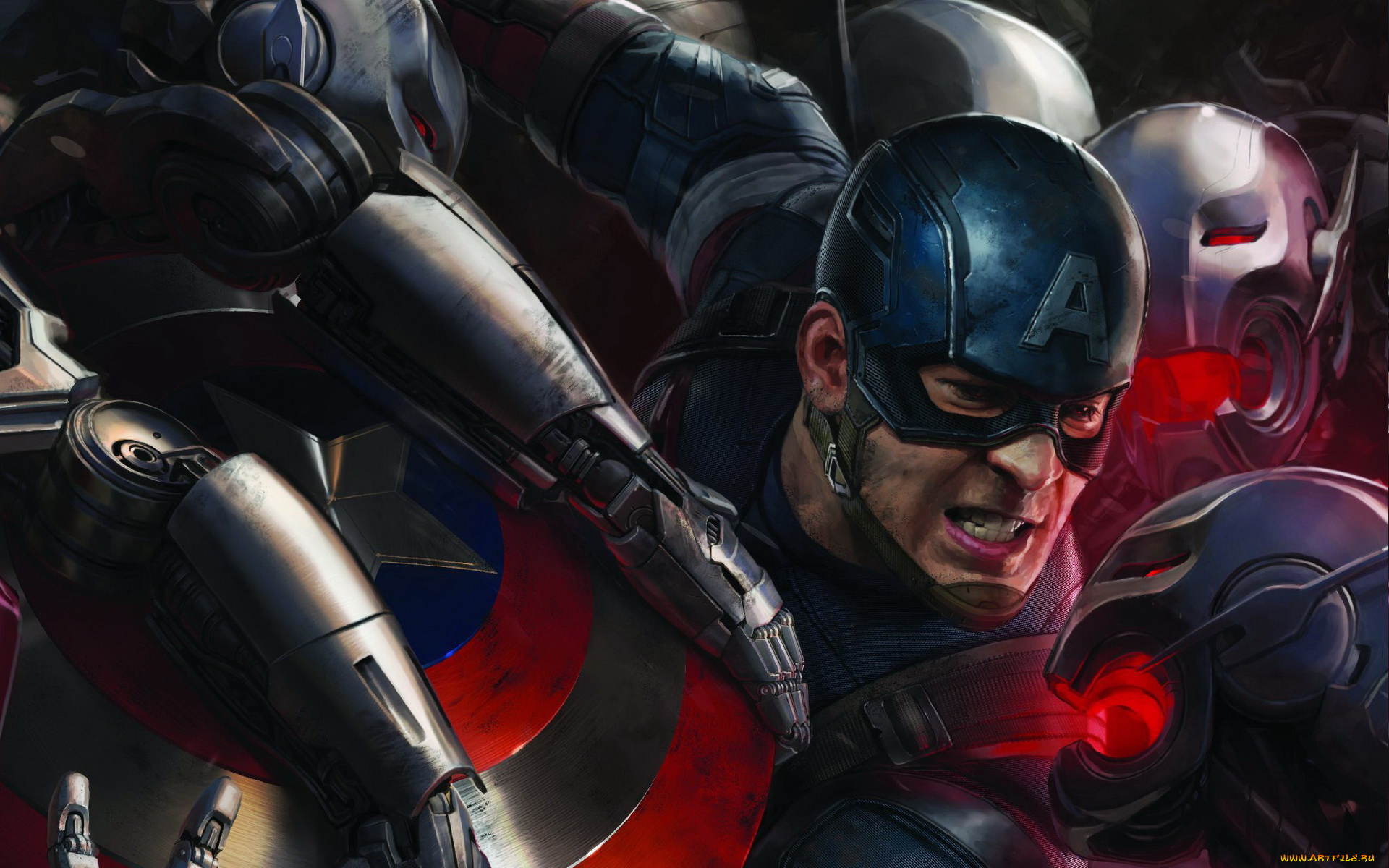 avengers, , age, of, ultron, рисованные, кино, бой