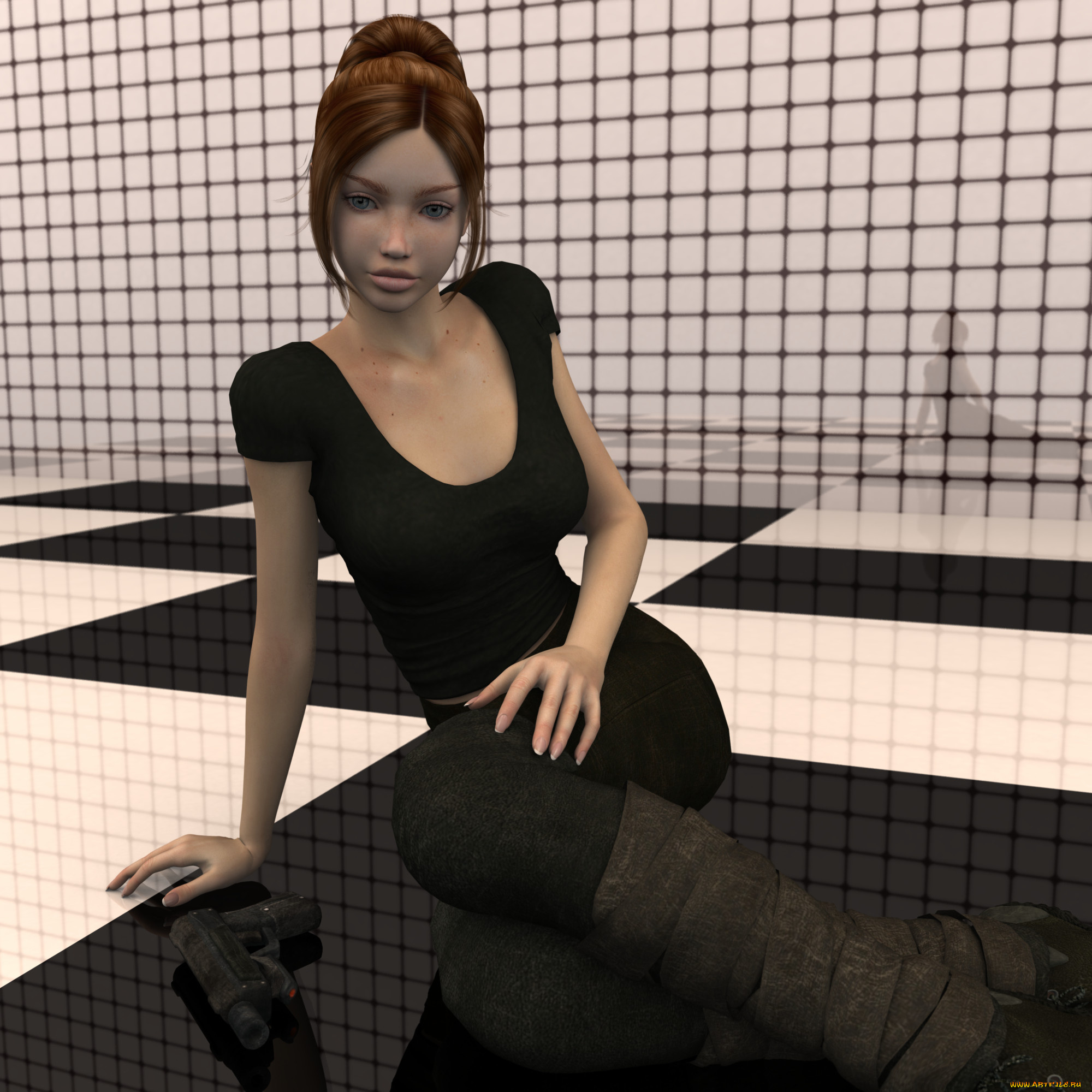 3д, графика, люди, , people, взгляд, девушка