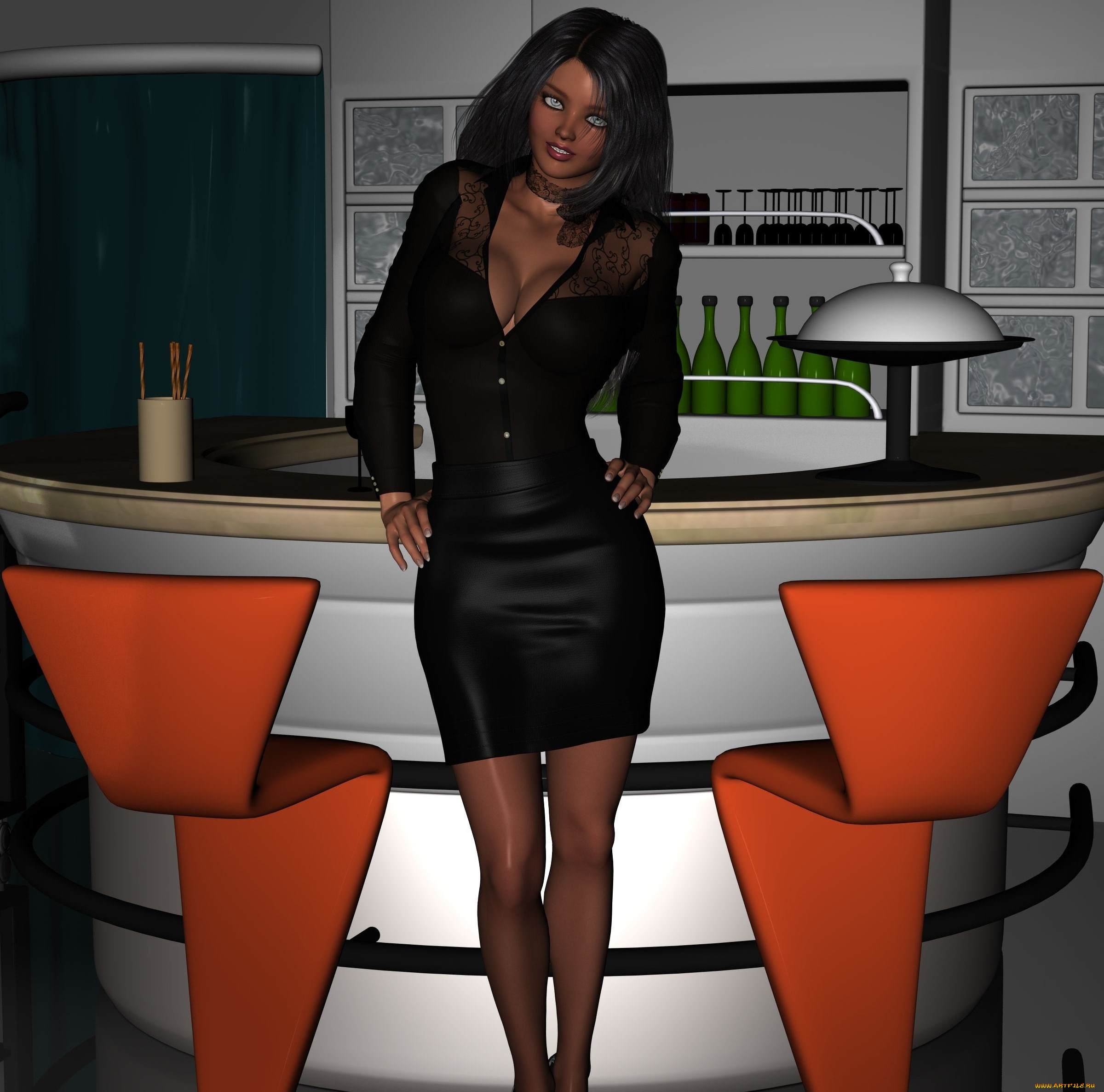 josie, 3д, графика, люди, , people, взгляд, девушка