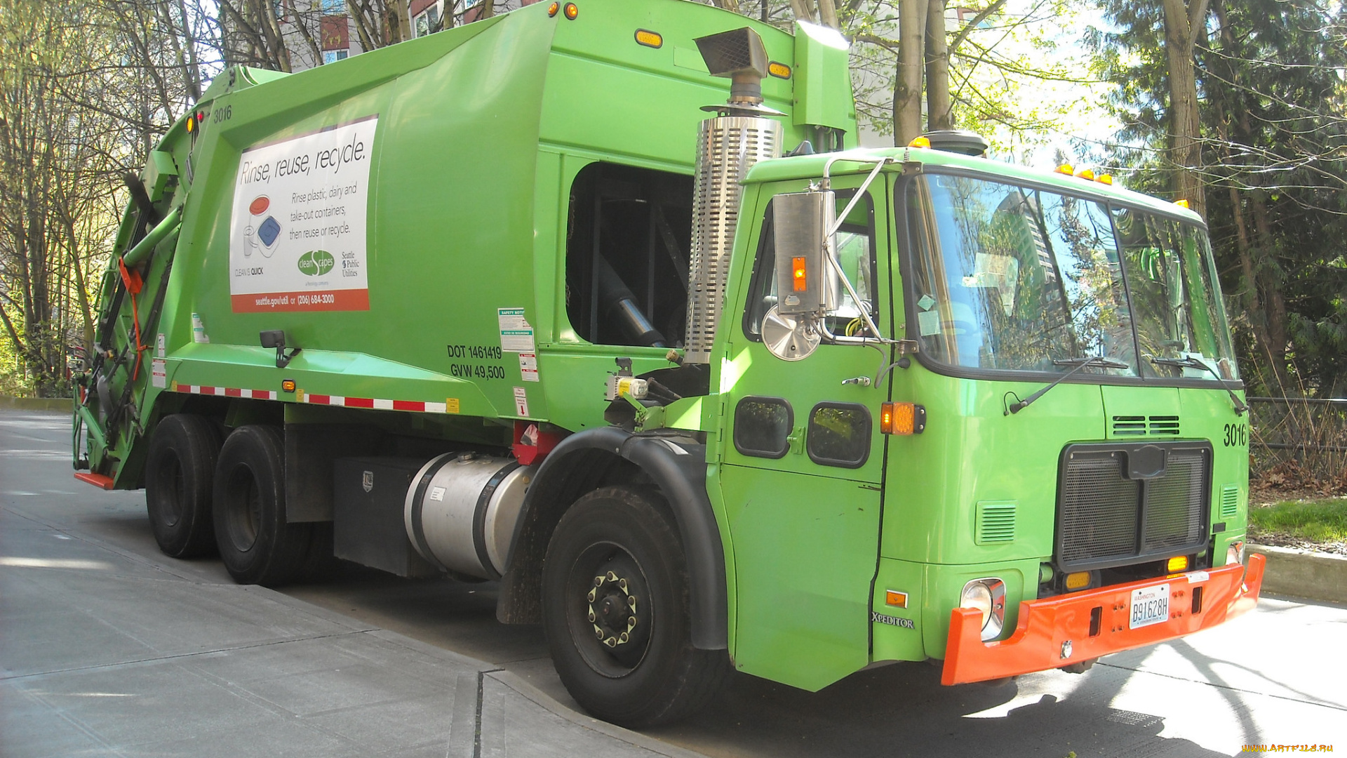 автомобили, мусоровозы, мусорщик