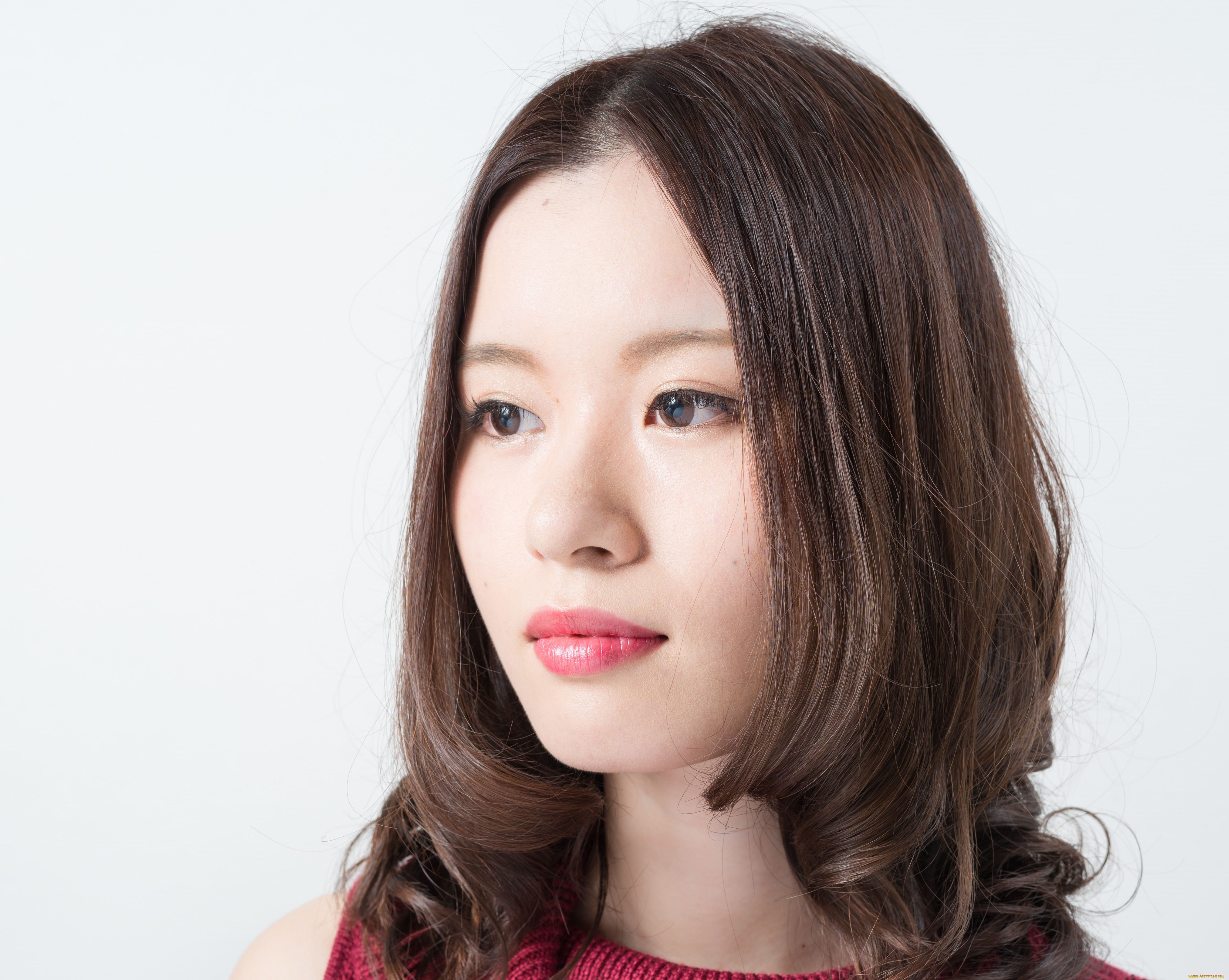 девушки, -unsort, , лица, , портреты, портрет, лицо, макияж, девушка, фон, азиатка