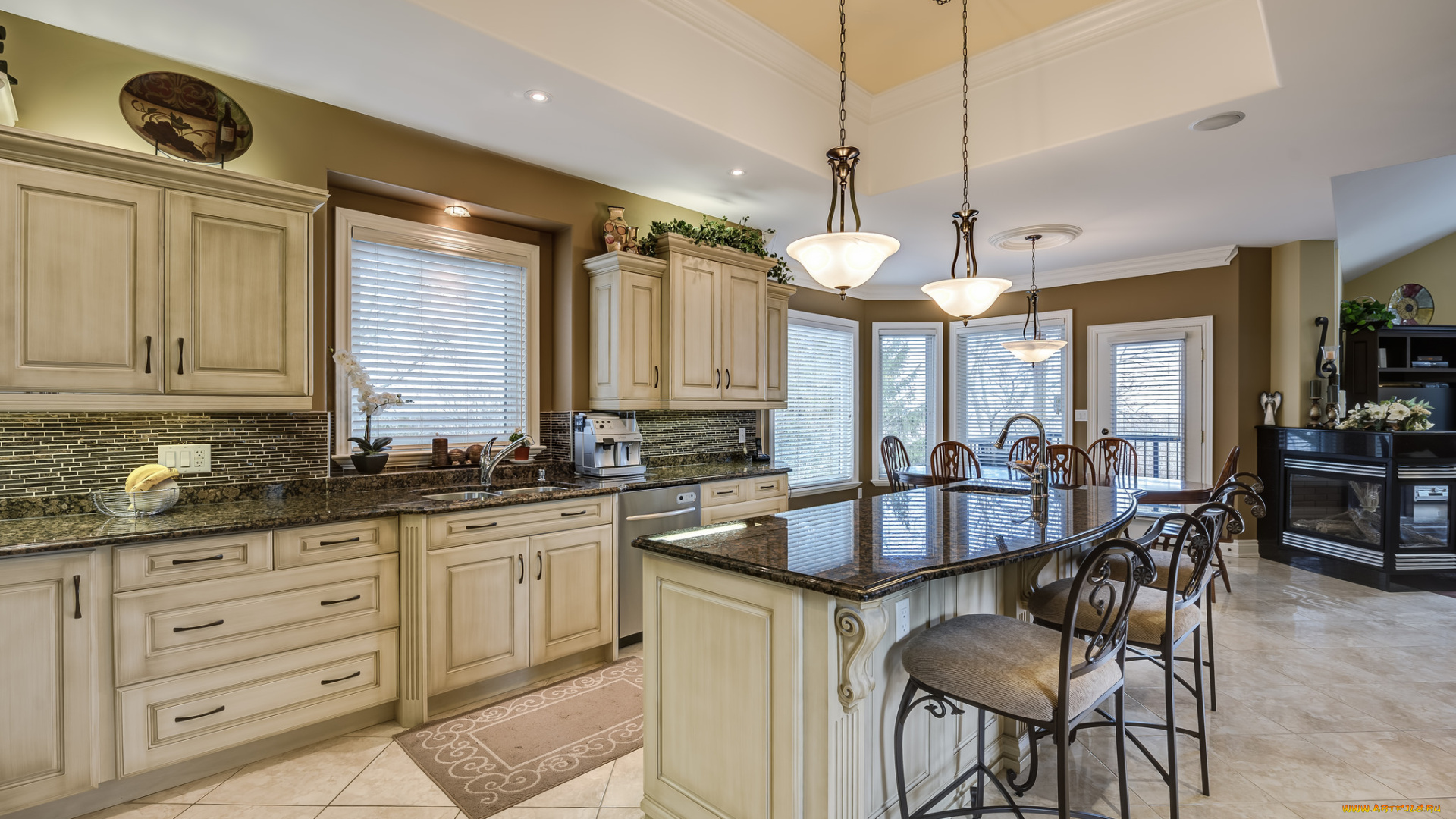 интерьер, кухня, комната, мебель