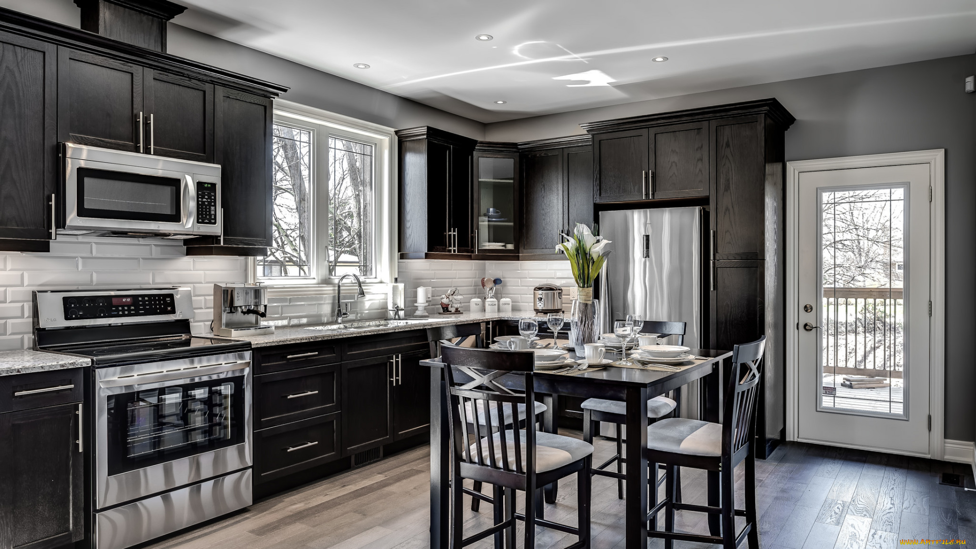 интерьер, кухня, комната, мебель