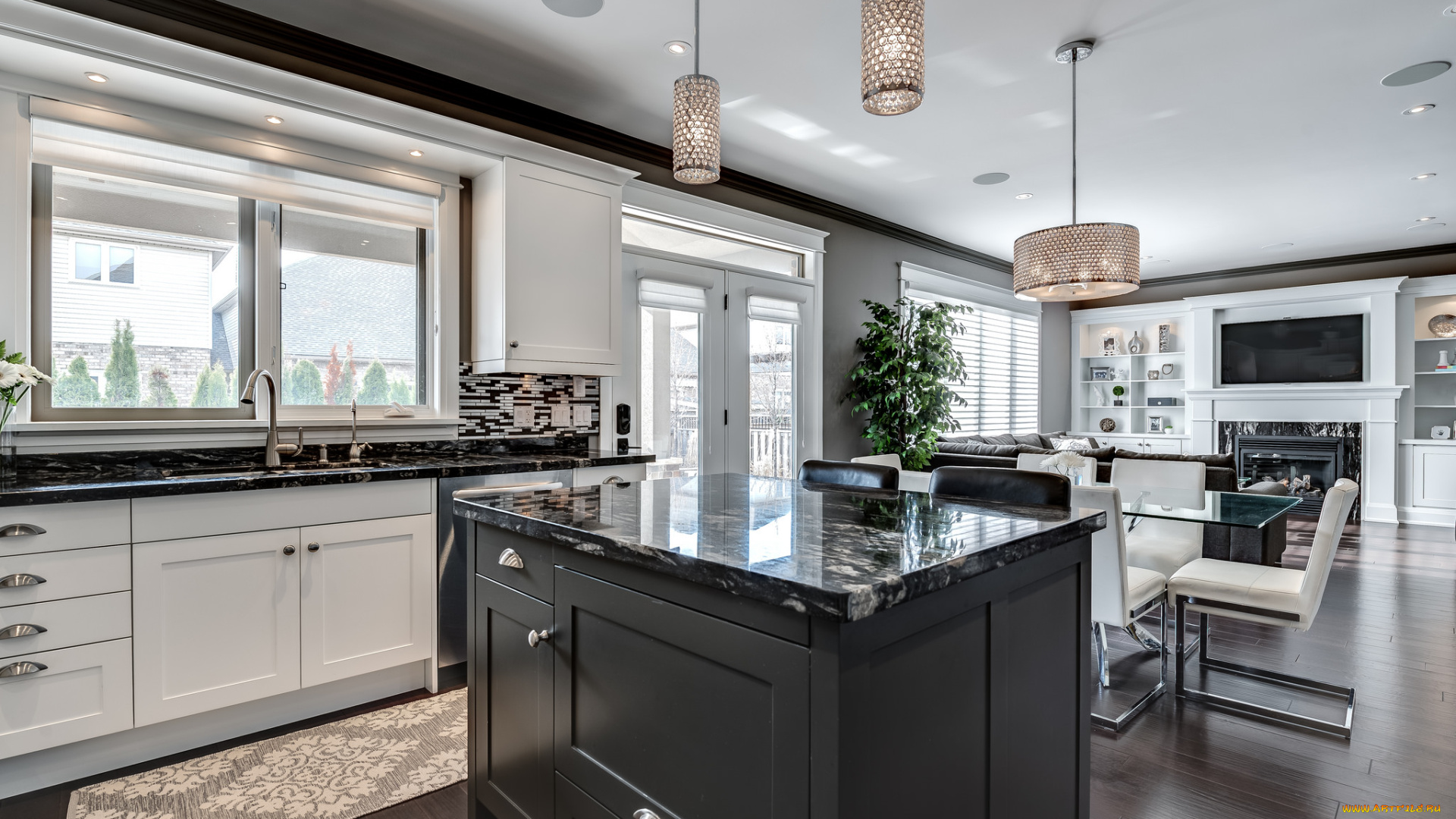 интерьер, кухня, комната, мебель