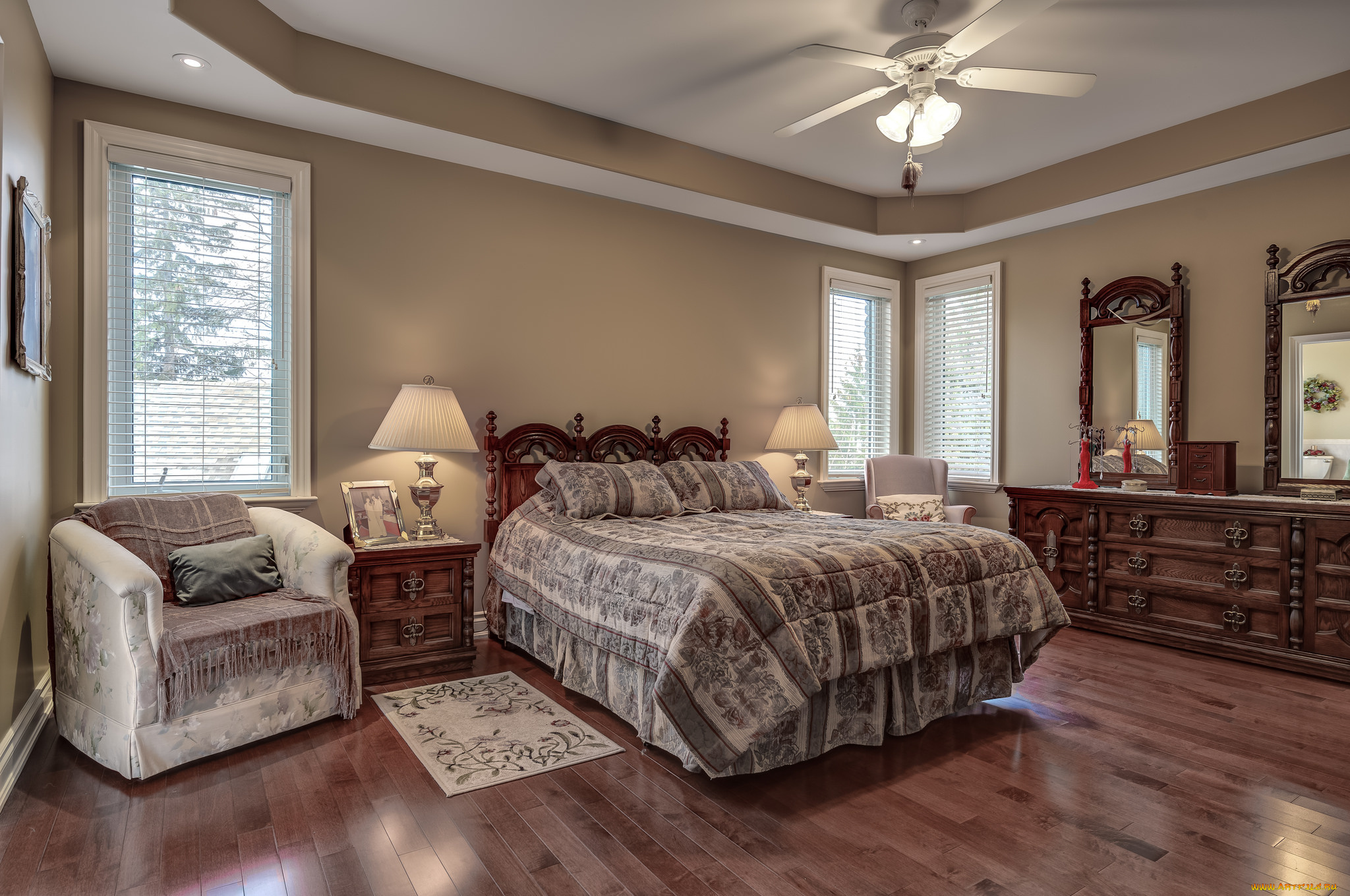 интерьер, спальня, комната, мебель