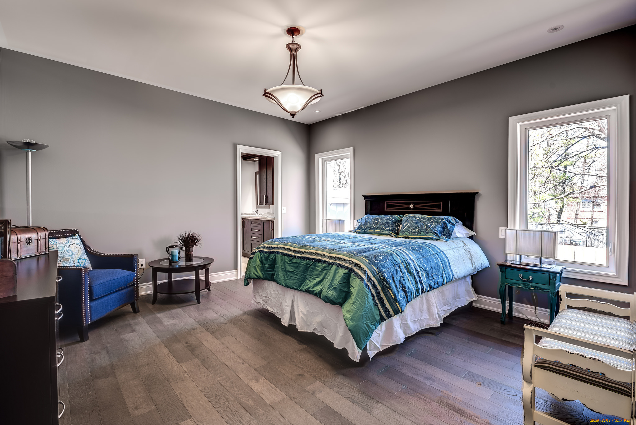 интерьер, спальня, комната, мебель