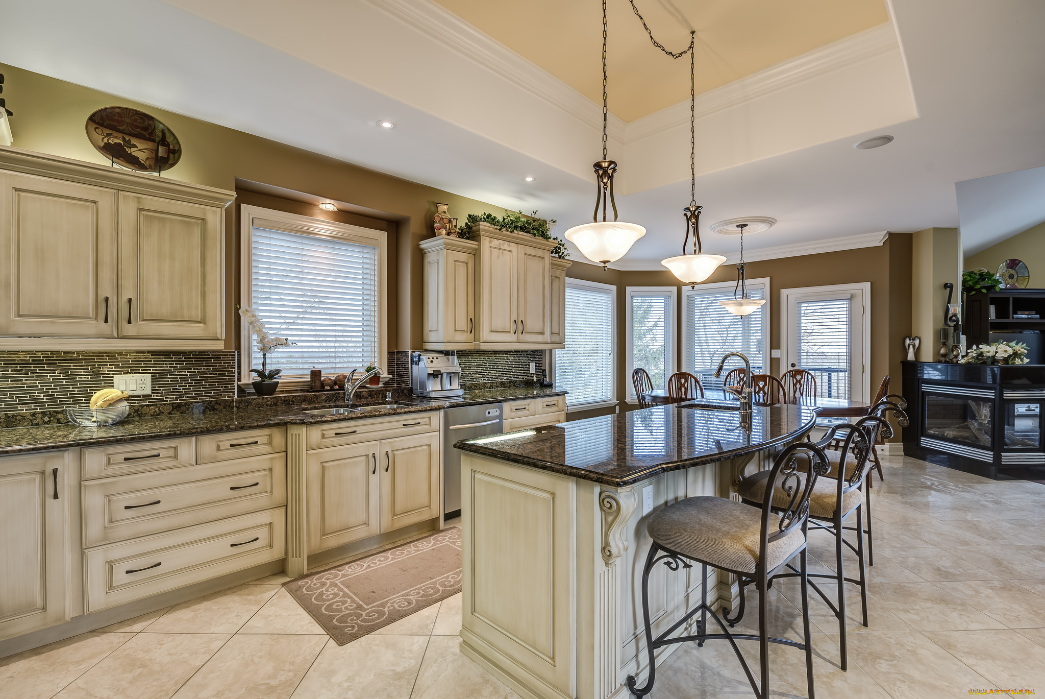 интерьер, кухня, комната, мебель