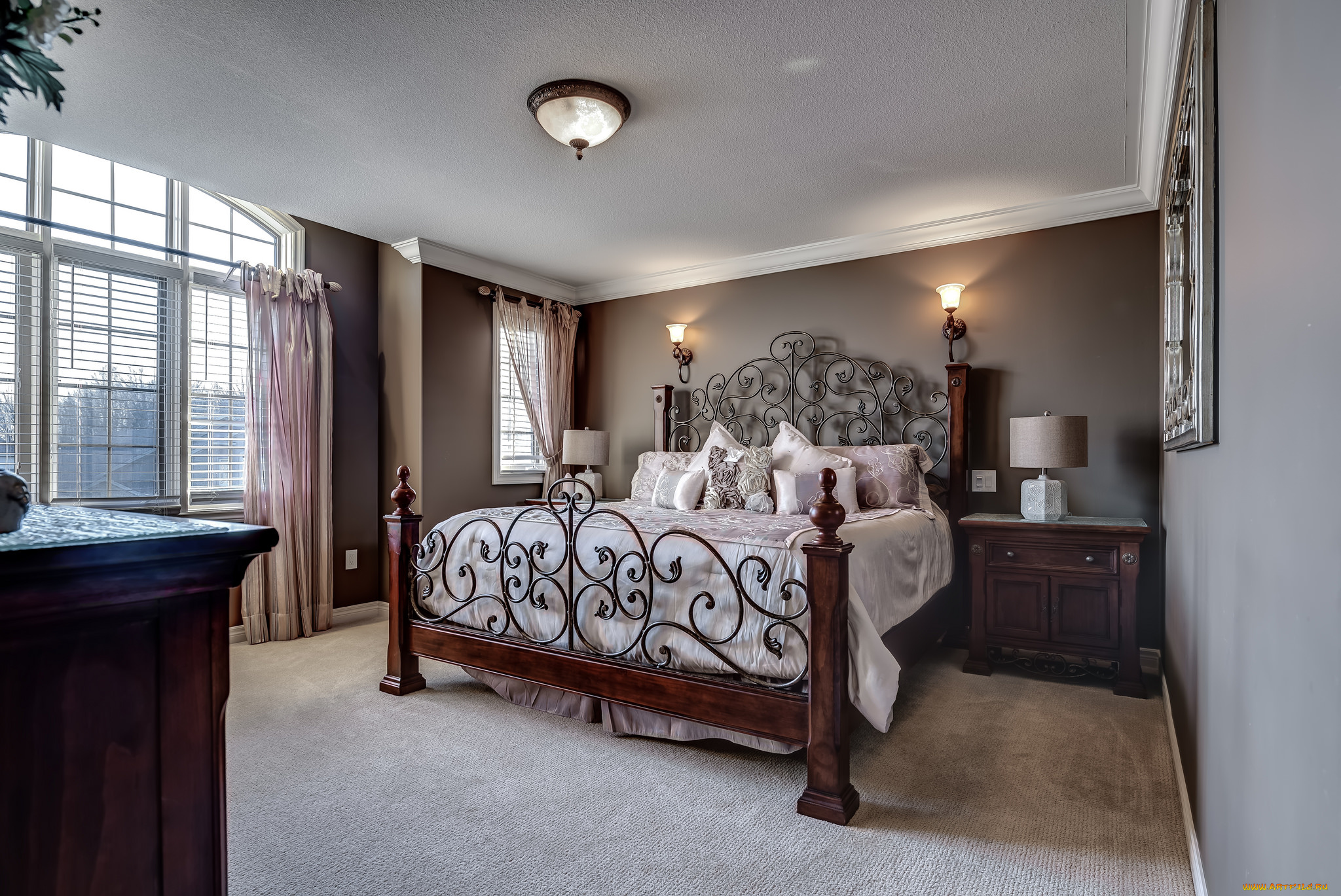 интерьер, спальня, мебель, комната