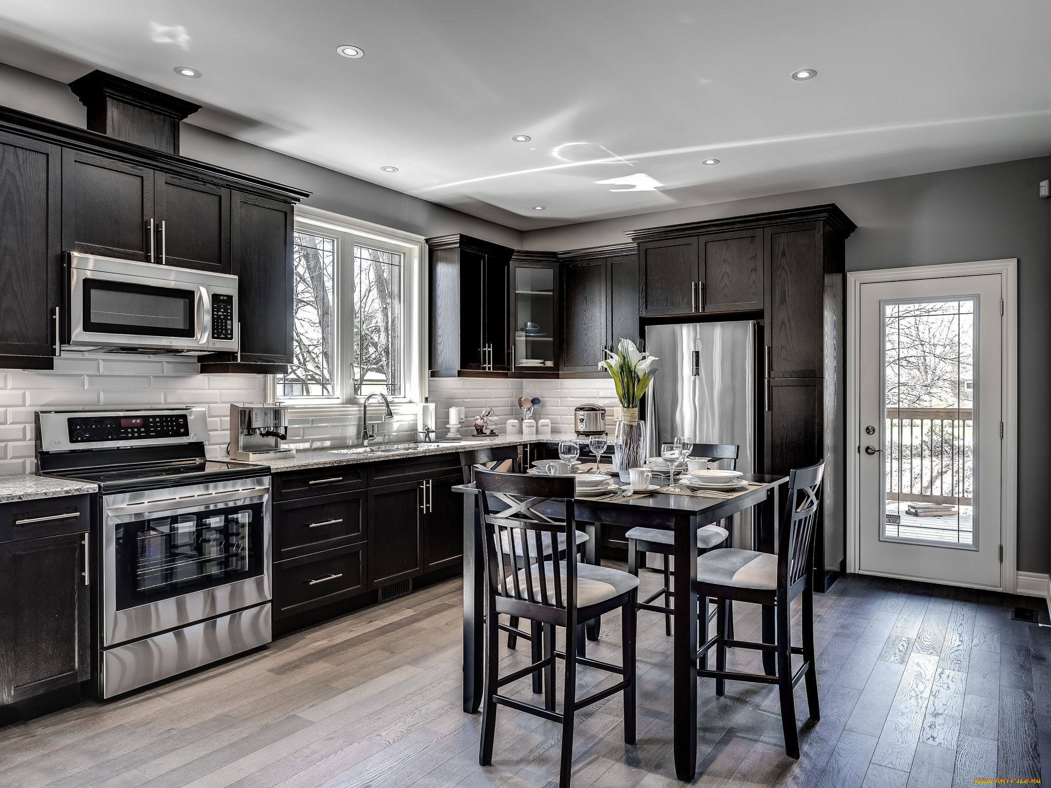 интерьер, кухня, комната, мебель