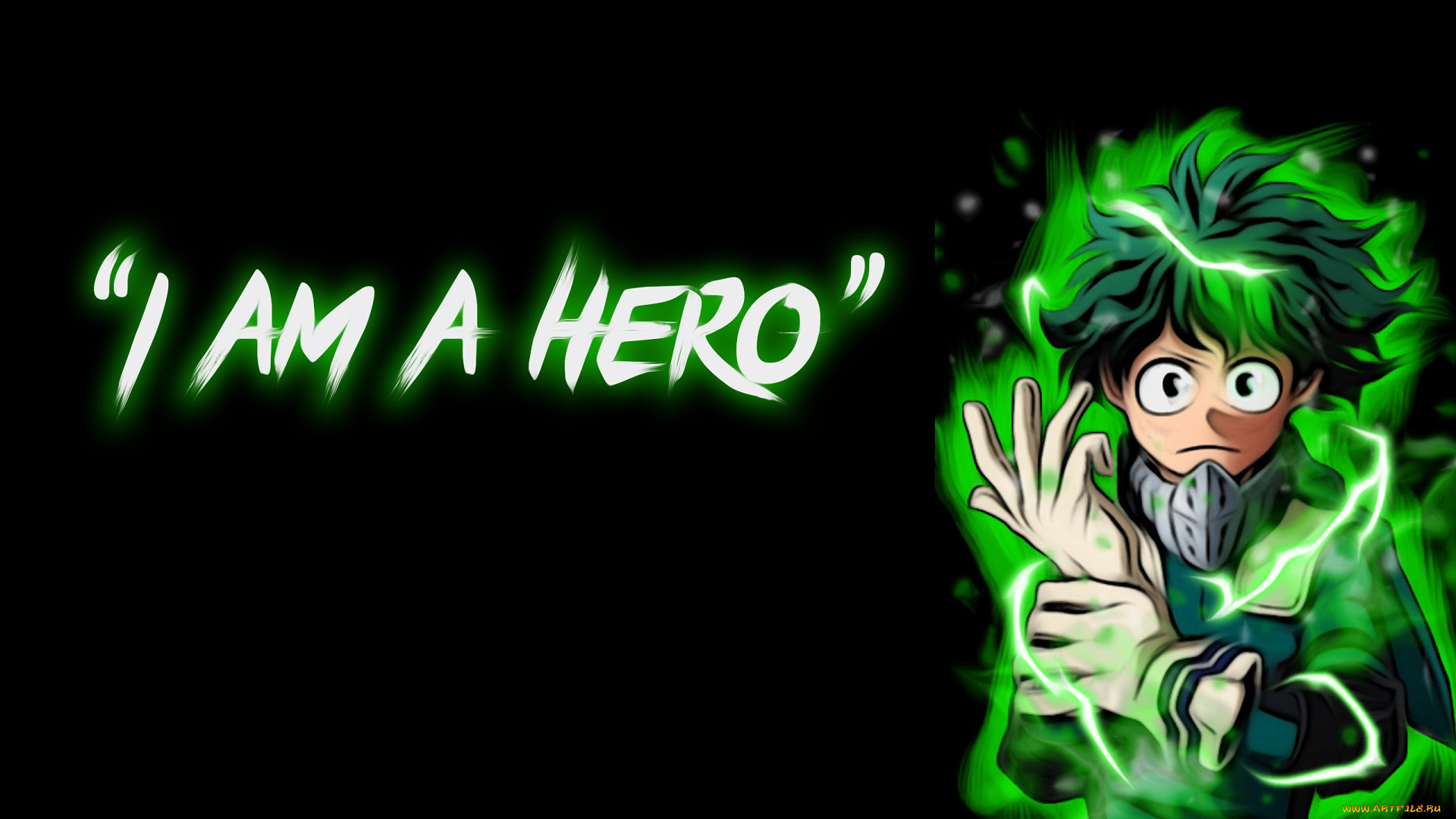 аниме, boku, no, hero, academia, изуку