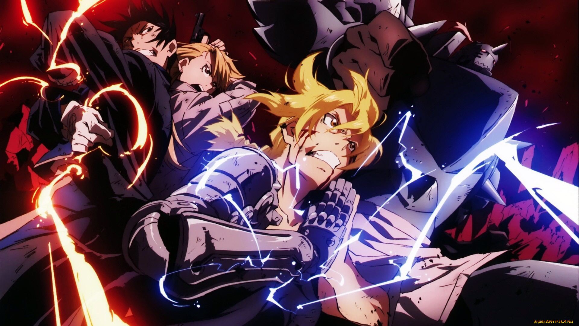 аниме, fullmetal, alchemist, стальной, алхимик