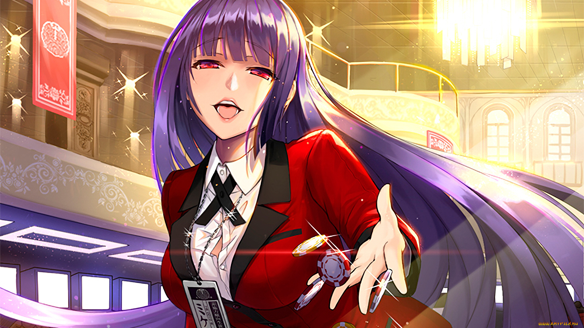 аниме, kakegurui, девушка