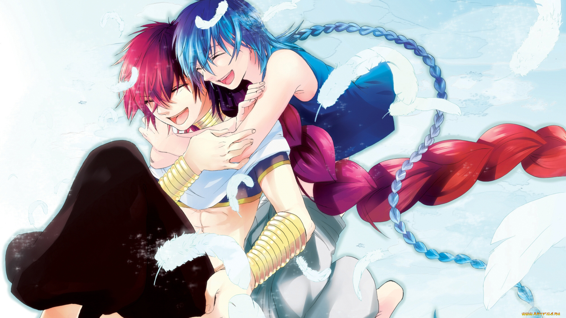 аниме, magi, the, labyrinth, of, magic, двое