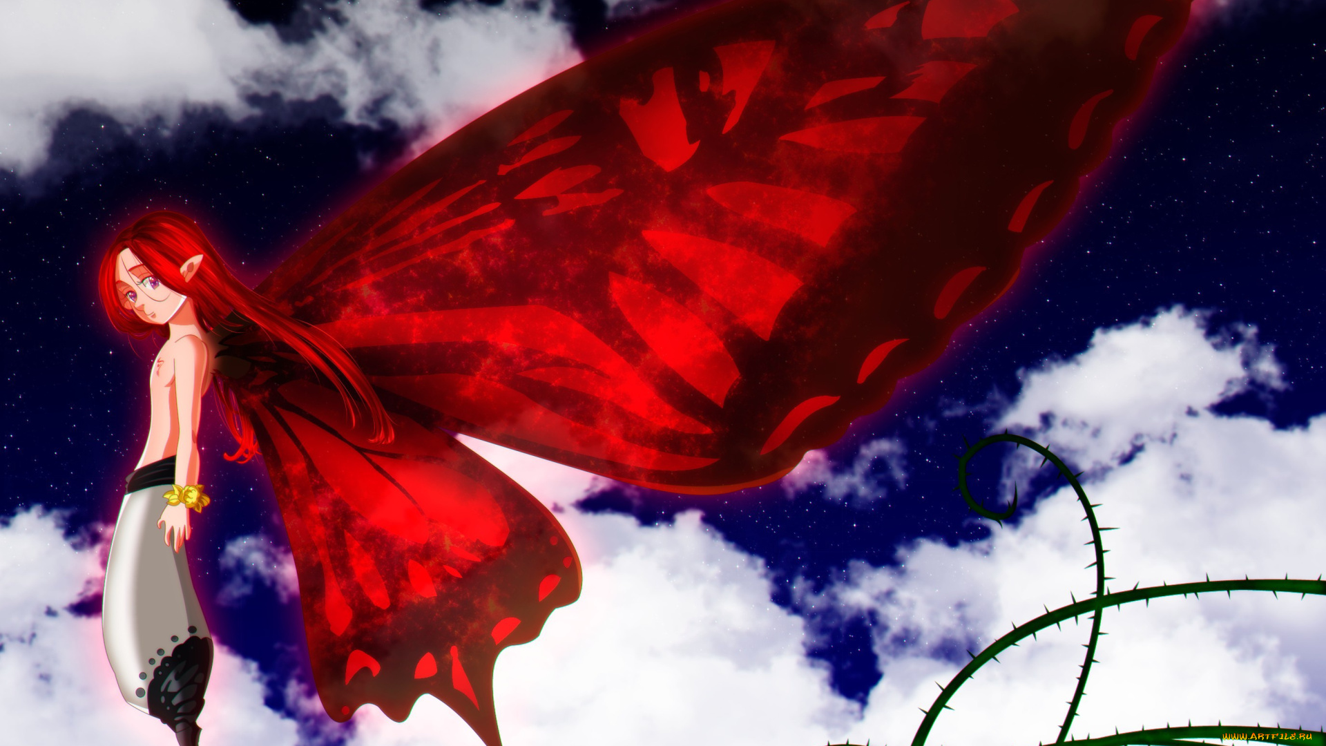 аниме, nanatsu, no, taizai, buterfly, nanatsu, no, taizai