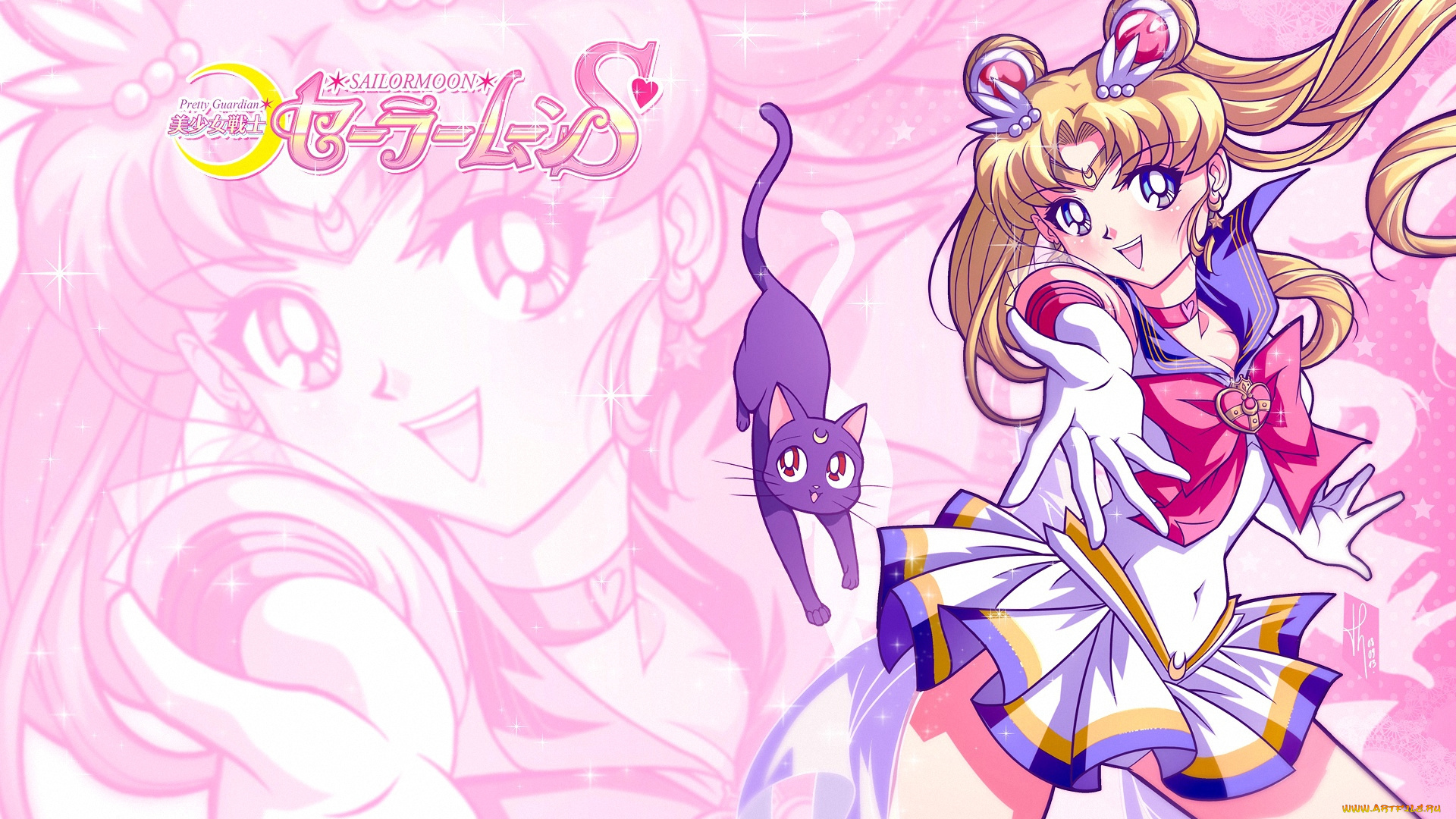 аниме, sailor, moon, девушка, tsukino, usagi, воин, луна, кошка