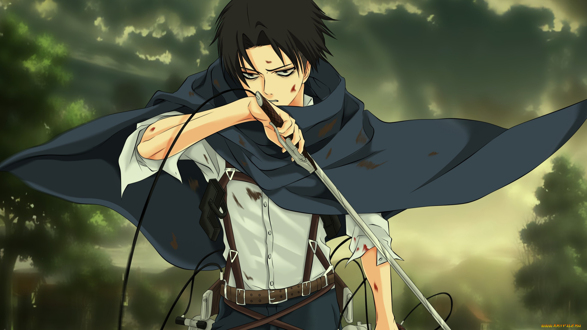 аниме, shingeki, no, kyojin, levi, ackerman