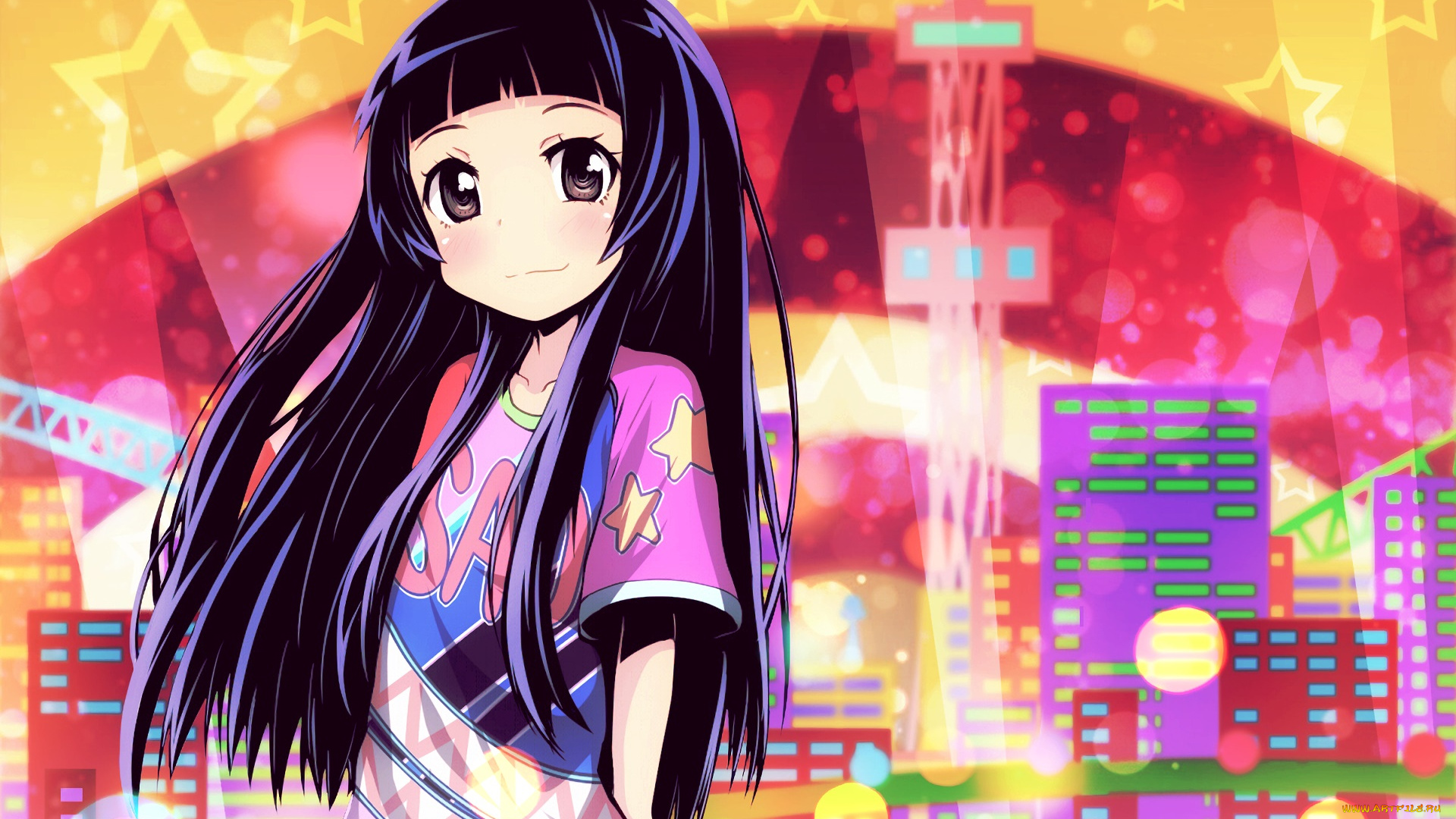 аниме, sword, art, online, девушка, взгляд, фон