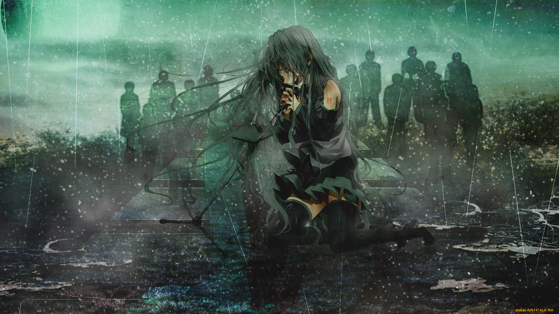 аниме, vocaloid, hatsune, miku