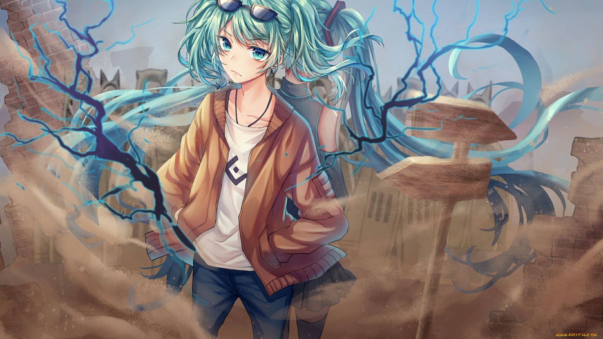 аниме, vocaloid, мику