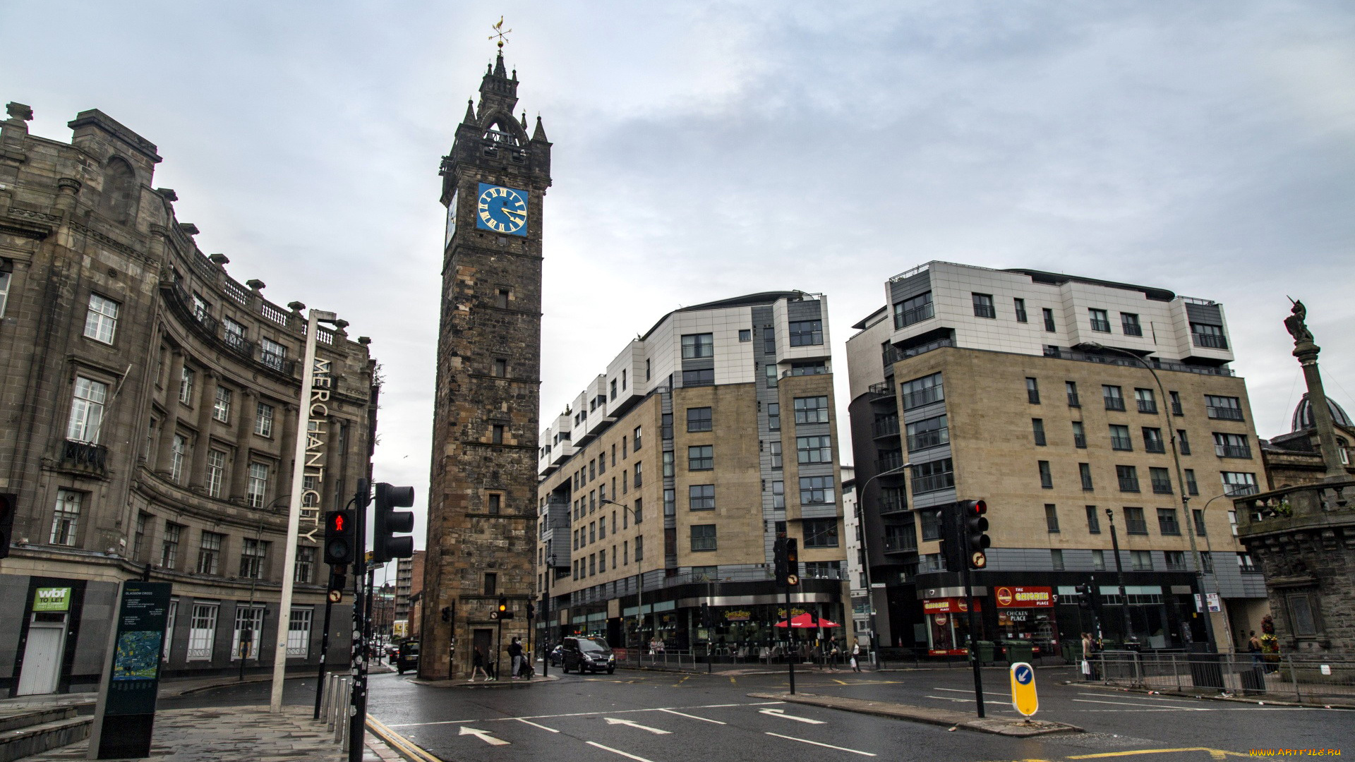 глазго, шотландия, города, -, улицы, , площади, , набережные