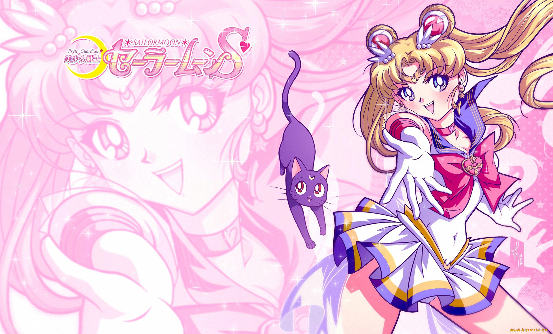 аниме, sailor, moon, девушка, tsukino, usagi, воин, луна, кошка