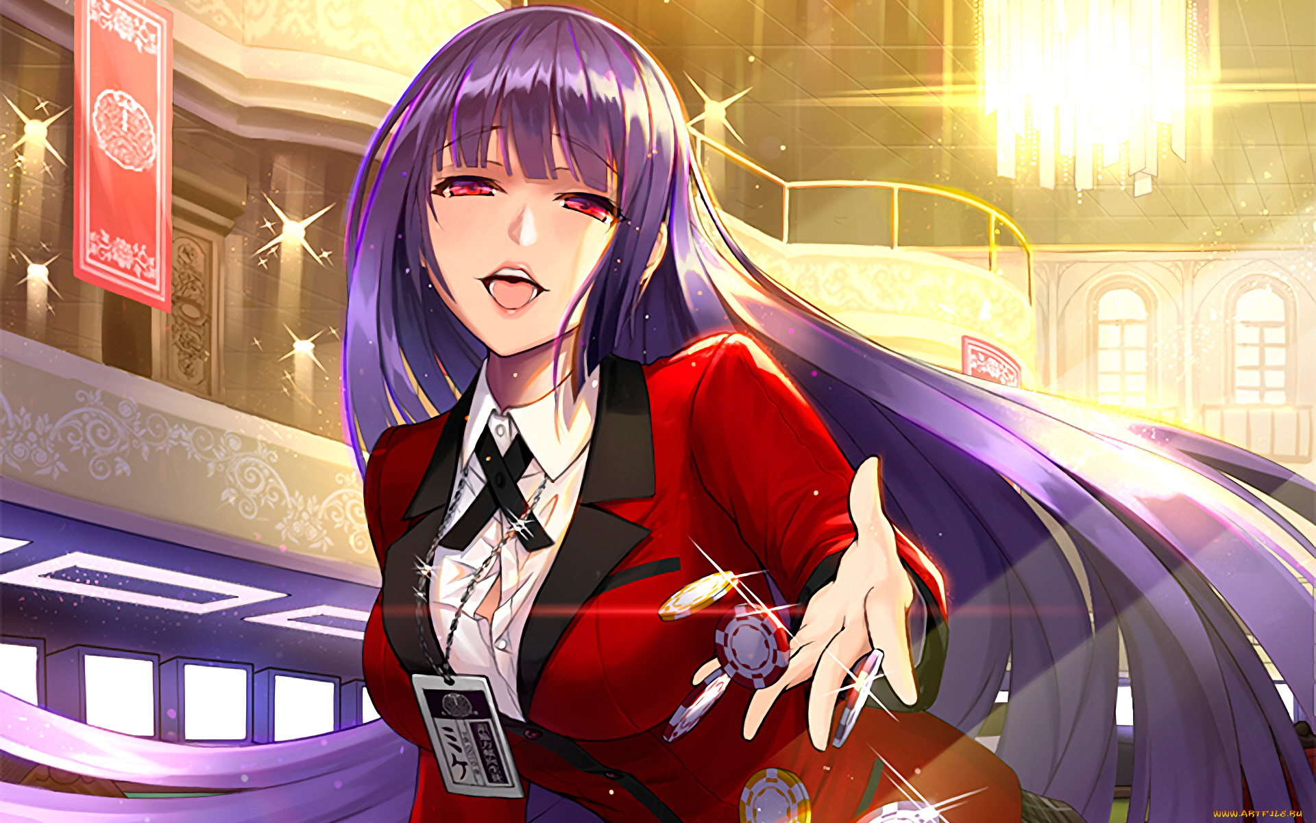 аниме, kakegurui, девушка