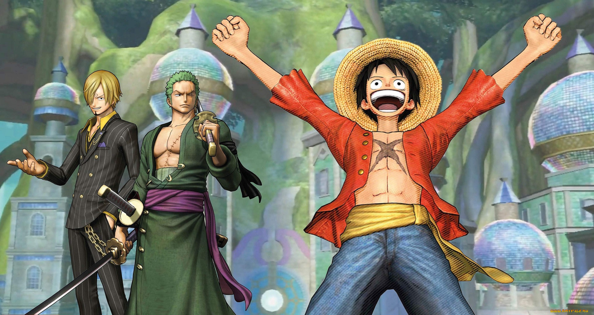 аниме, one, piece, burning, blood