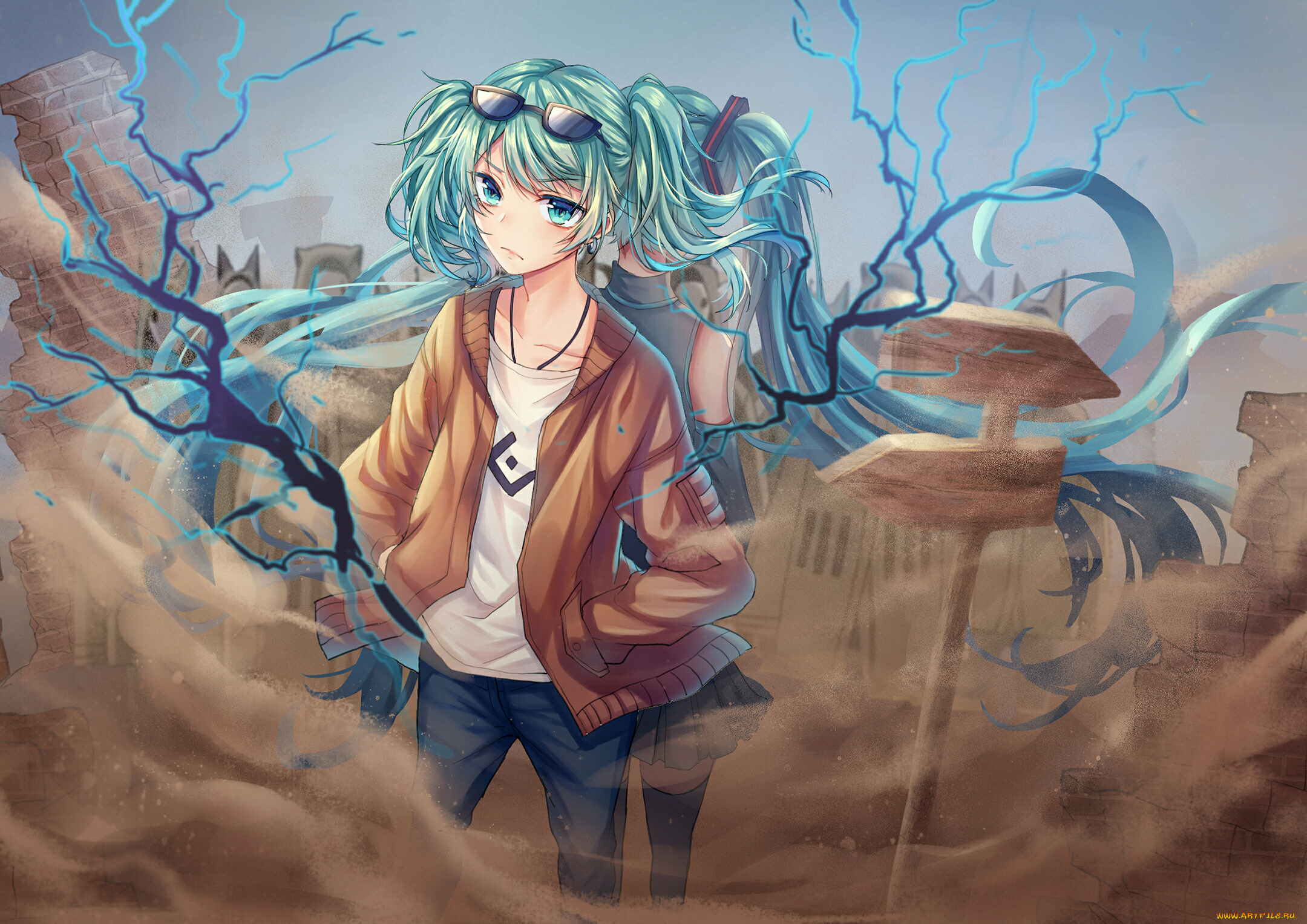 аниме, vocaloid, мику