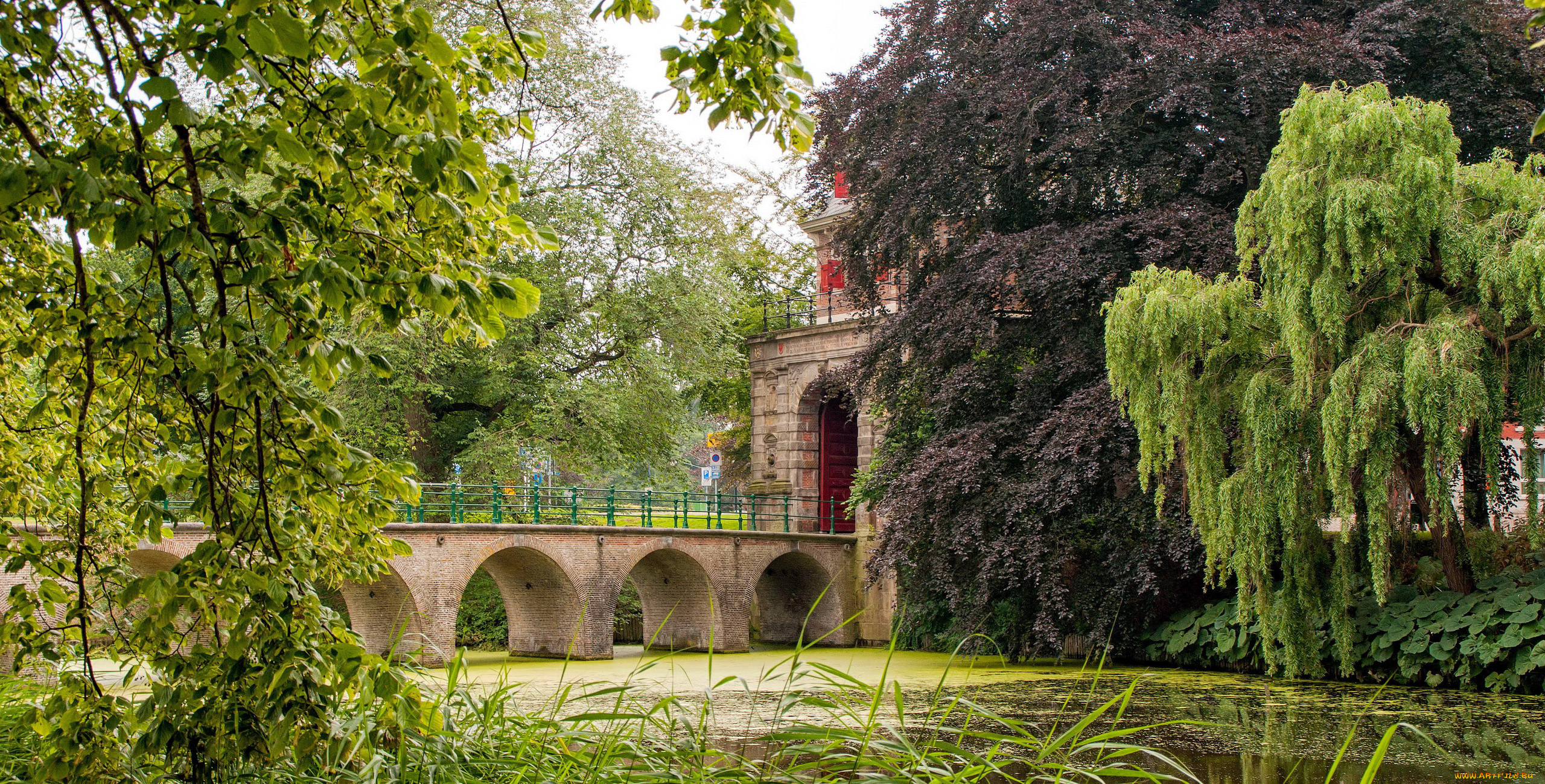 города, -, мосты, мост, река, здание