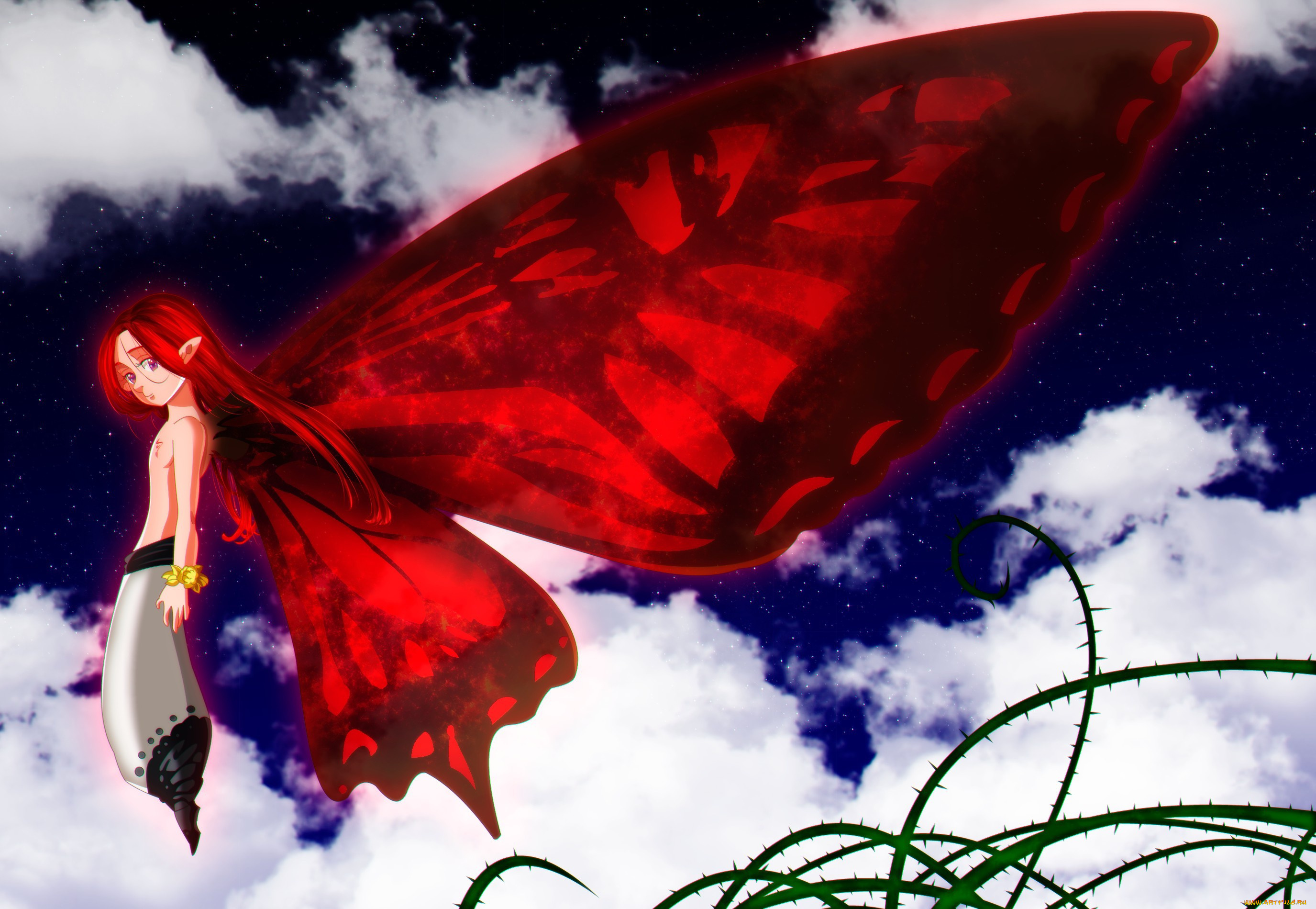 аниме, nanatsu, no, taizai, buterfly, nanatsu, no, taizai