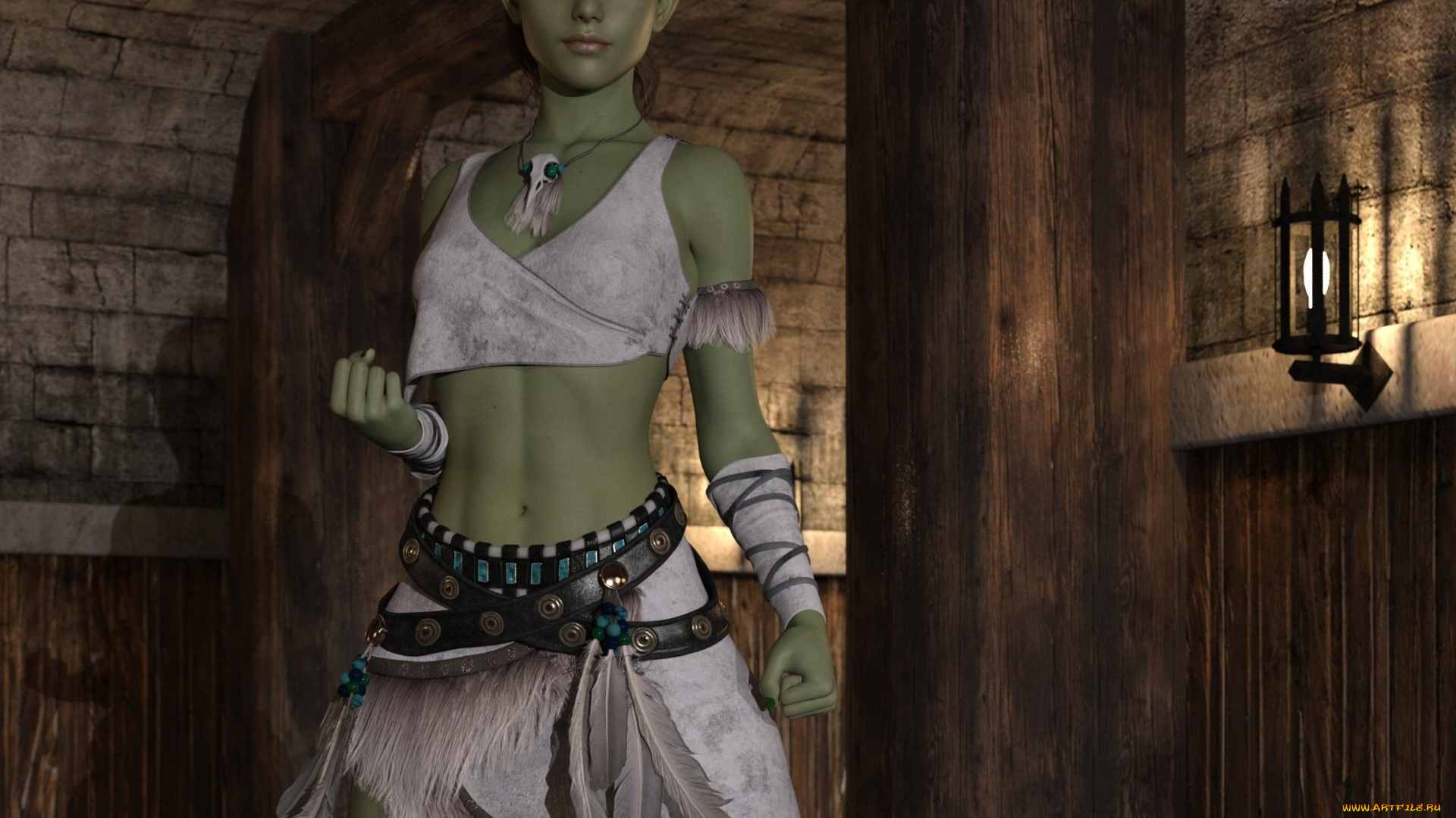 3д, графика, эльфы, , elves, взгляд, фон, эльфийка